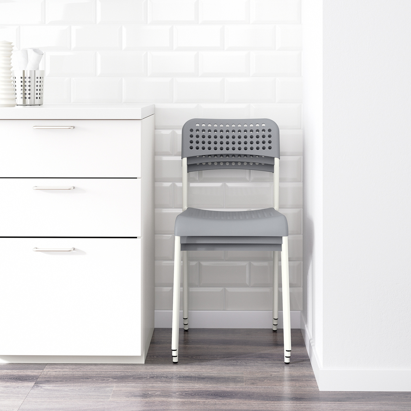 ADDE chair grey/white - IKEA