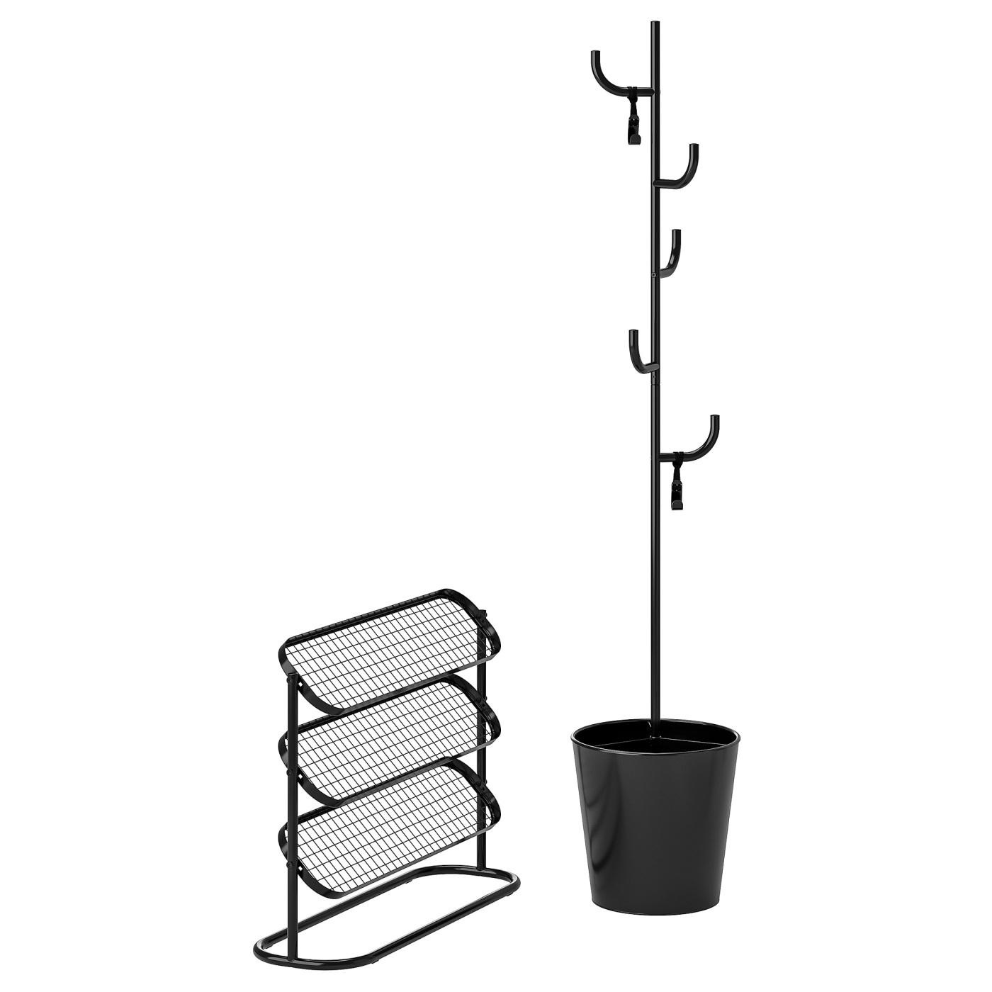 ÄLGANÄS hallway furniture, set of 2 black - IKEA
