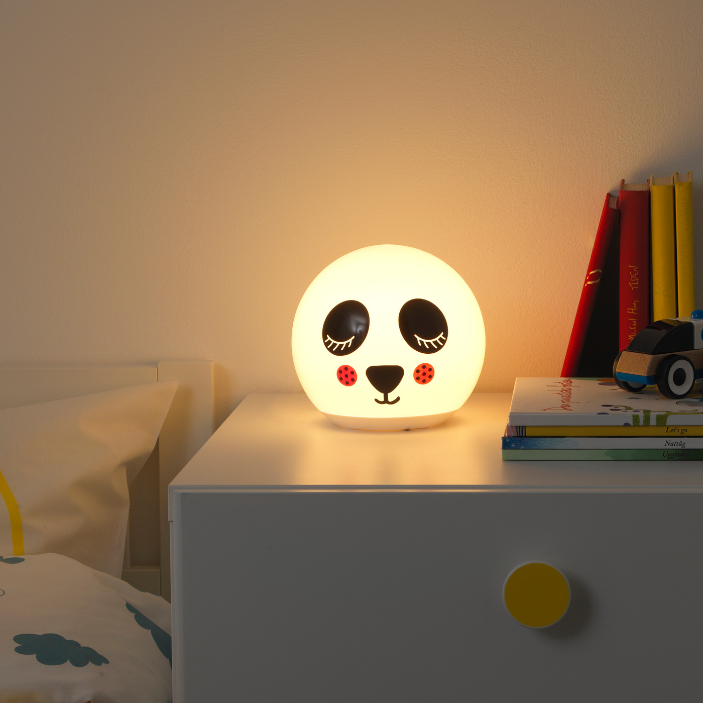 ÄNGARNA LED table lamp panda pattern battery-operated - IKEA