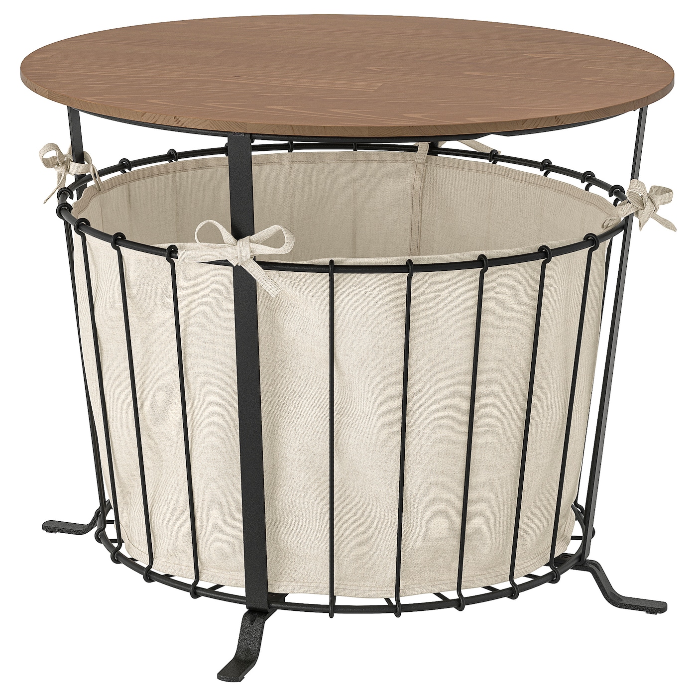 ÄNGESBYN storage table black/pine light brown stained - IKEA