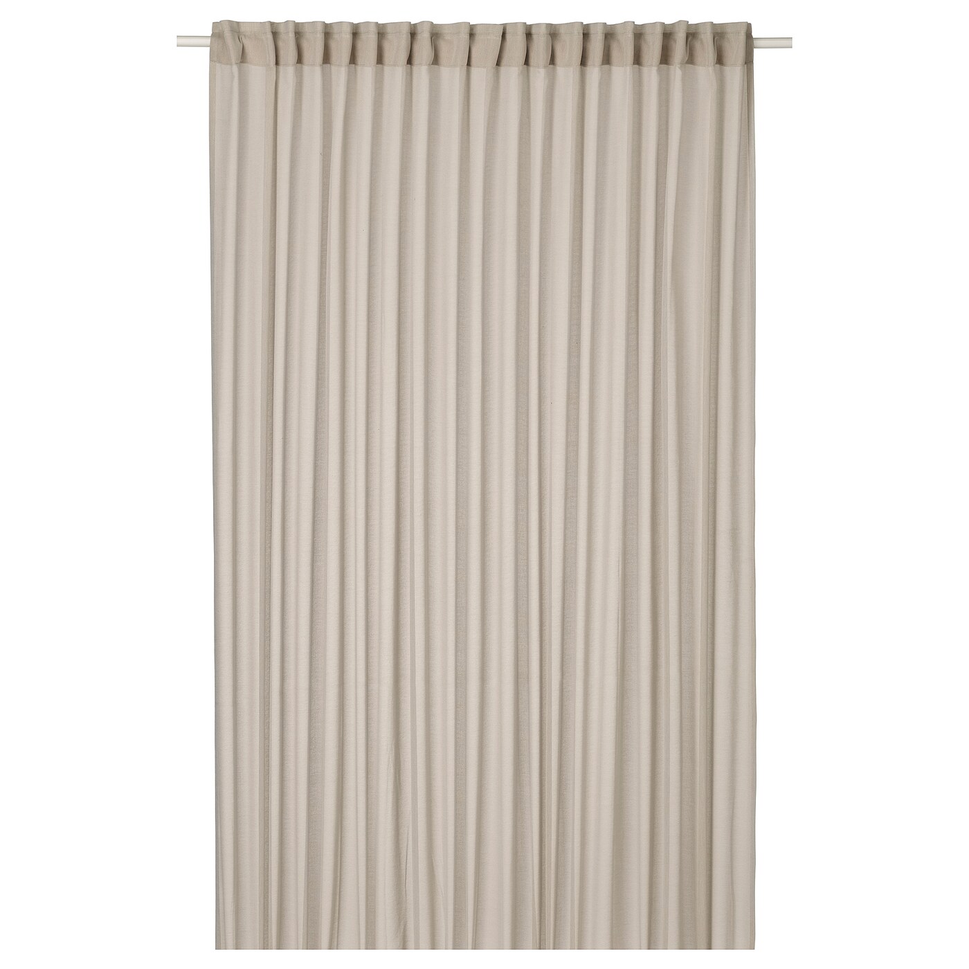 ÄNGSFRYLE sheer curtain, 1 piece beige/with heading tape - IKEA