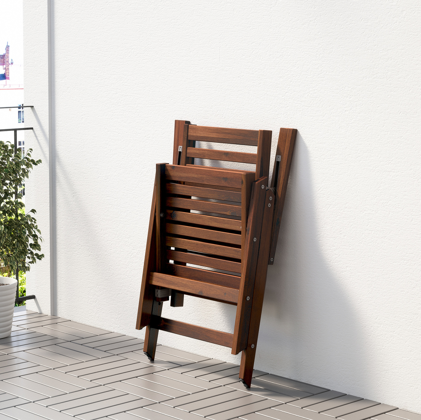 ÄPPLARÖ reclining chair, outdoor foldable brown stained - IKEA ÄPPLARÖ reclining chair, outdoor foldable brown stained - IKEA