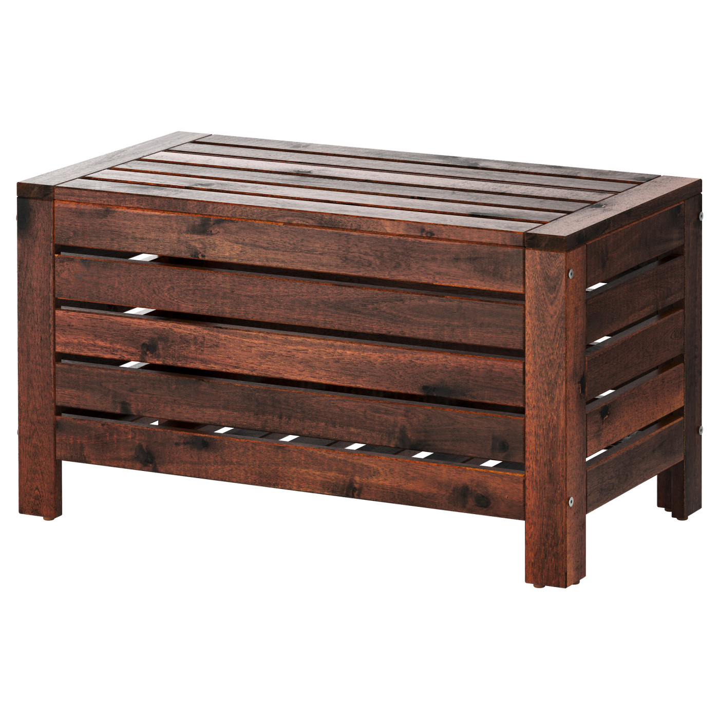 ÄPPLARÖ storage bench, outdoor brown stained - IKEA