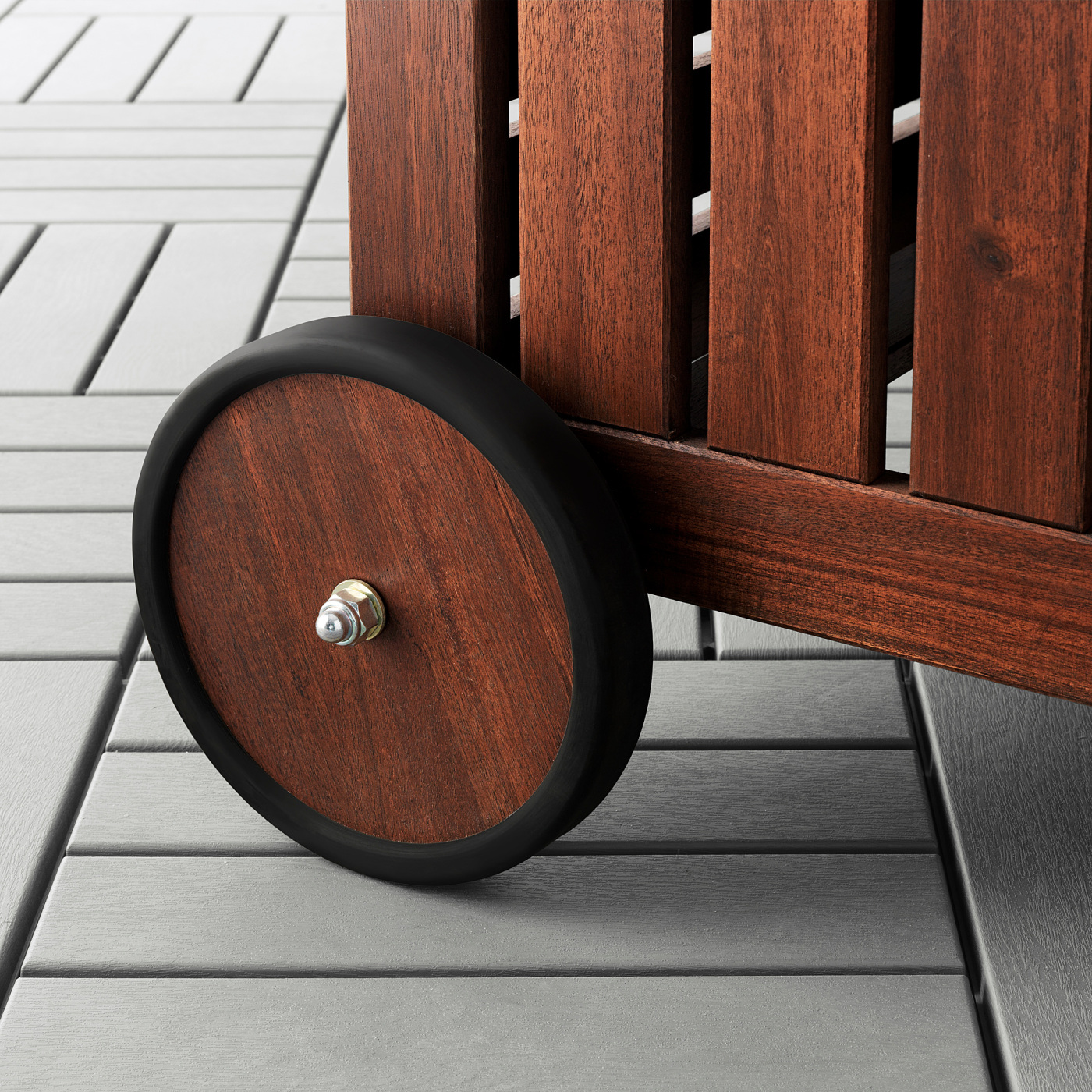 ÄPPLARÖ storage bench, outdoor brown stained - IKEA