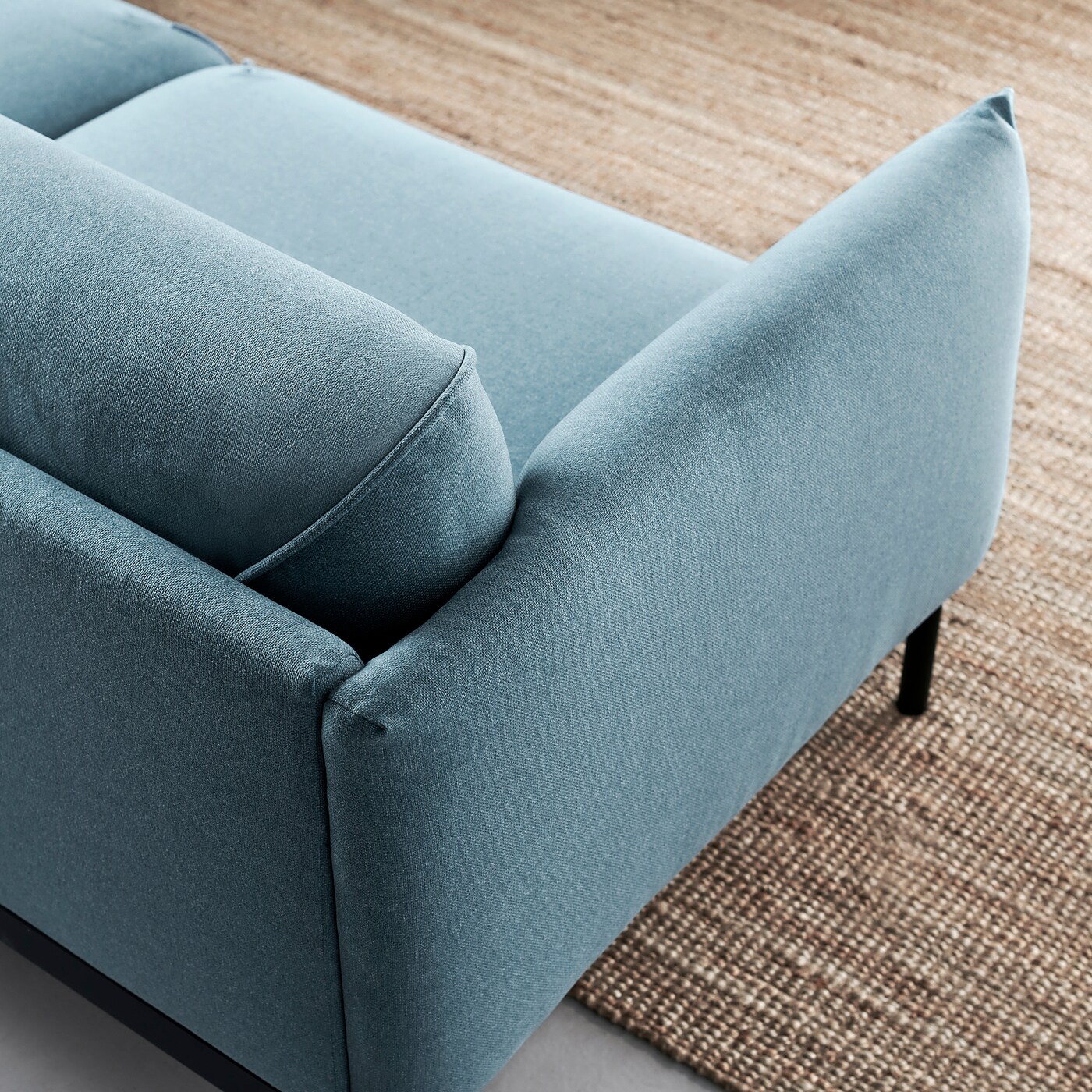 ÄPPLARYD 4-seat sofa with chaise longue Gunnared light blue - IKEA