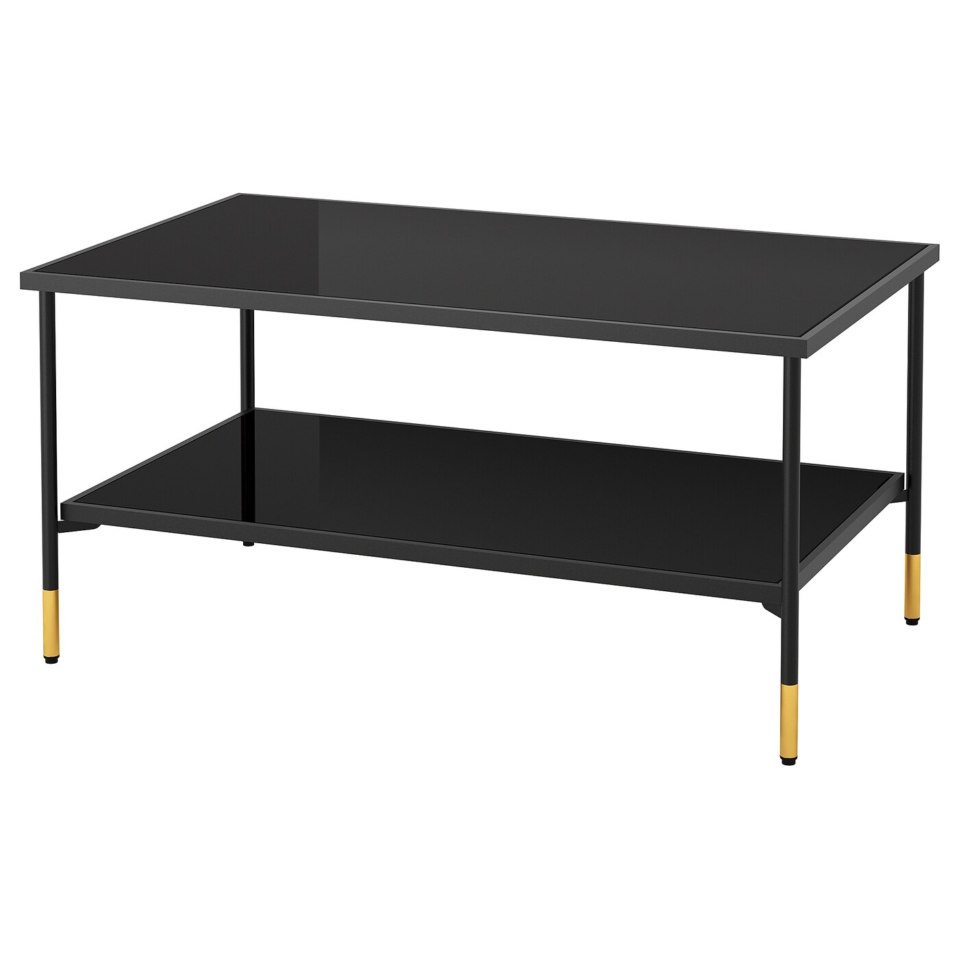 ASPEROD coffee table black glass black IKEA