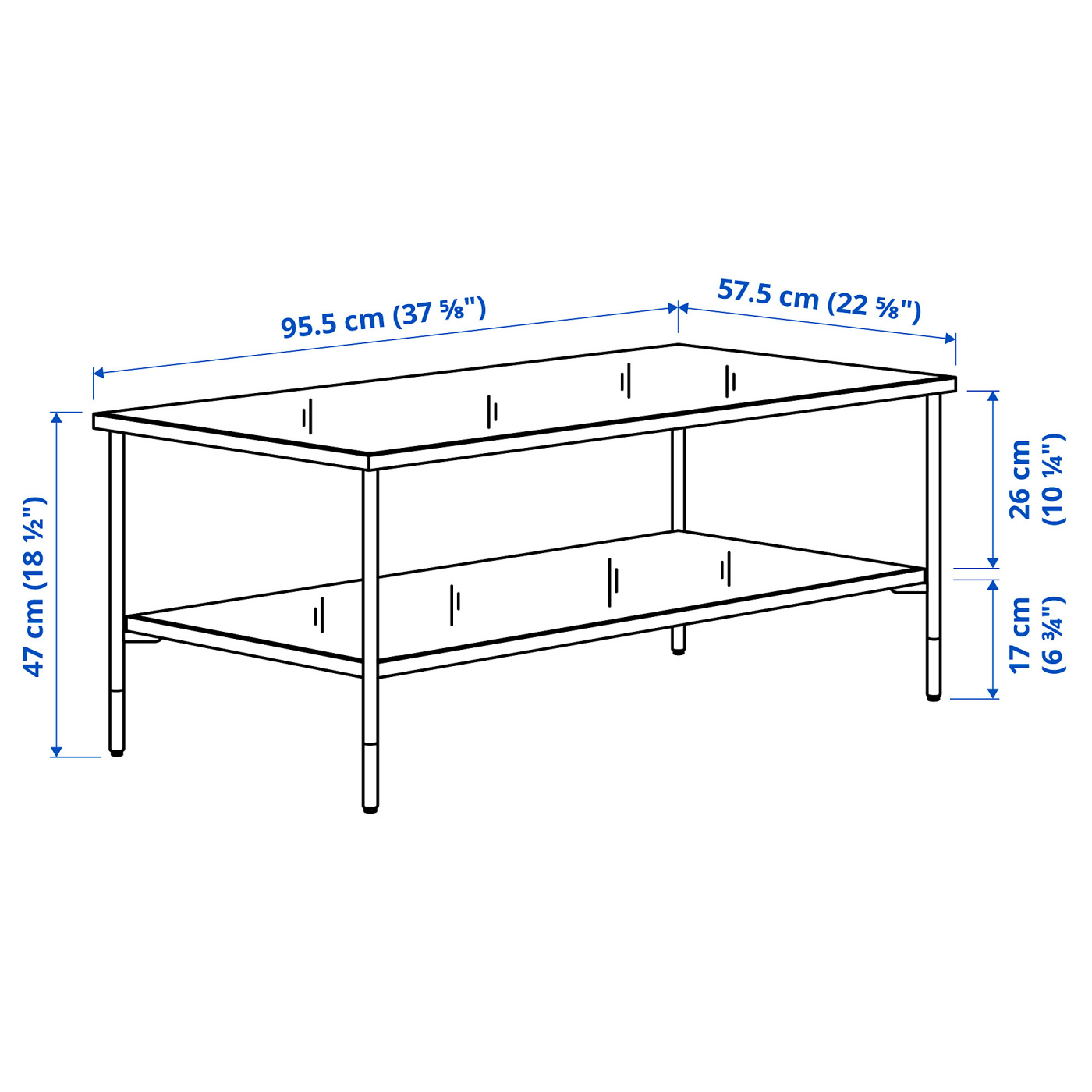 ÄSPERÖD coffee table black/glass black - IKEA