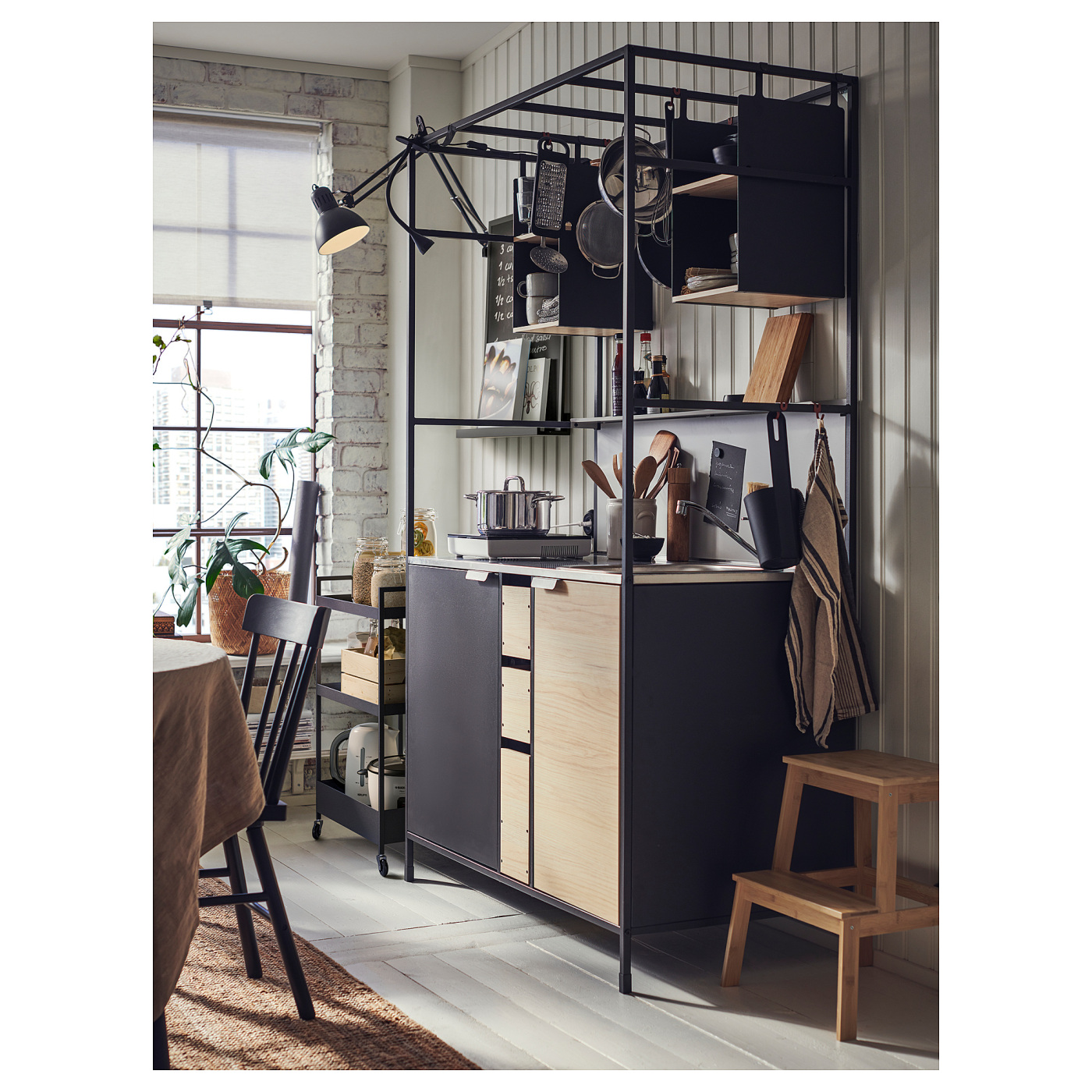 ÄSPINGE kitchenette black/ash - IKEA