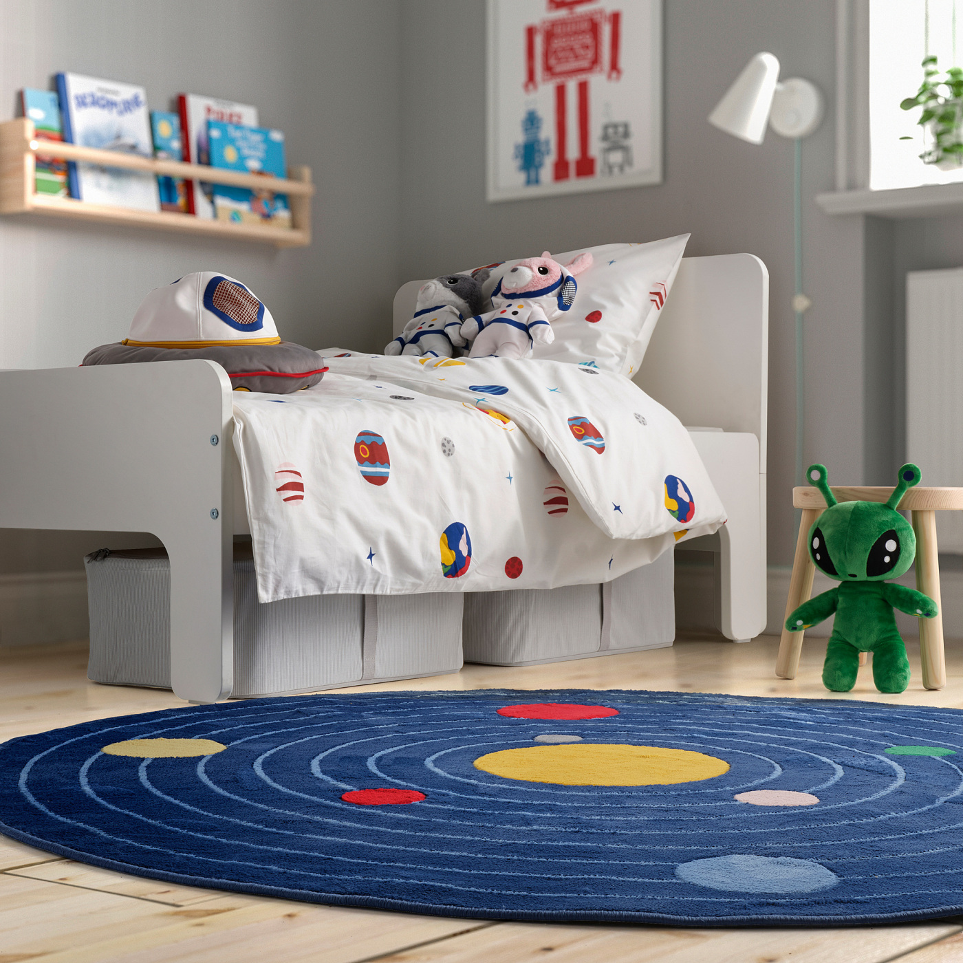 AFTONSPARV duvet cover and pillowcase space/multicolour - IKEA