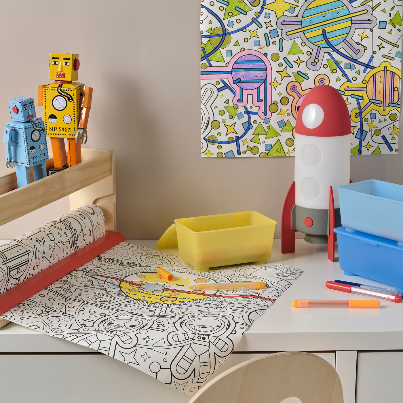 AFTONSPARV LED table lamp rocket/multicolour - IKEA