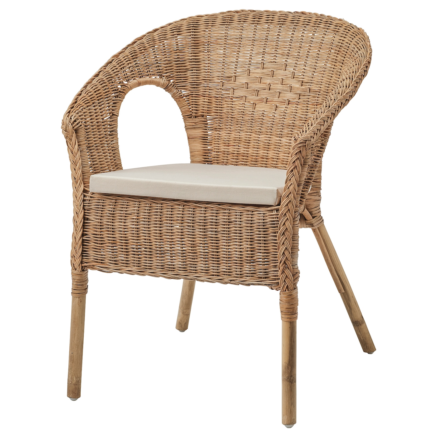 Natural rattan armchair sale