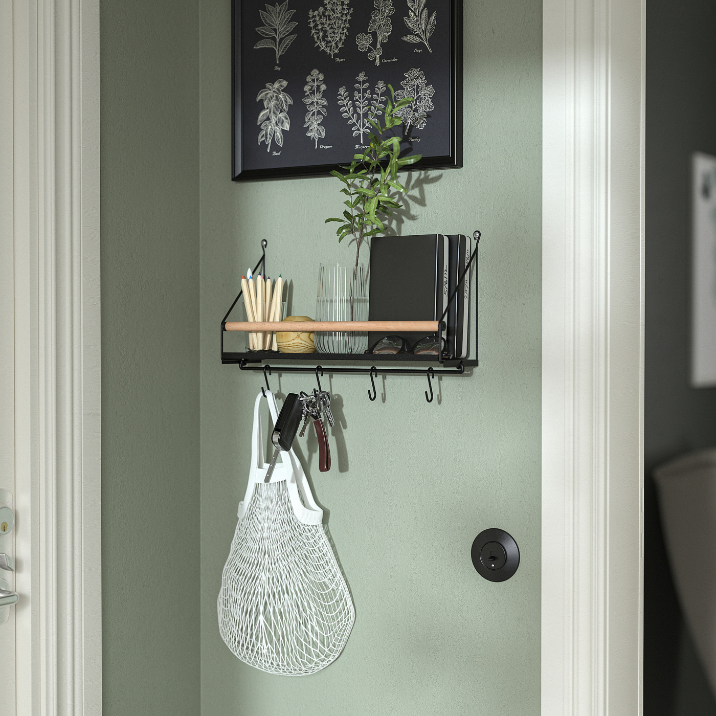 ÅKERBRUK wall organiser w hooks - IKEA