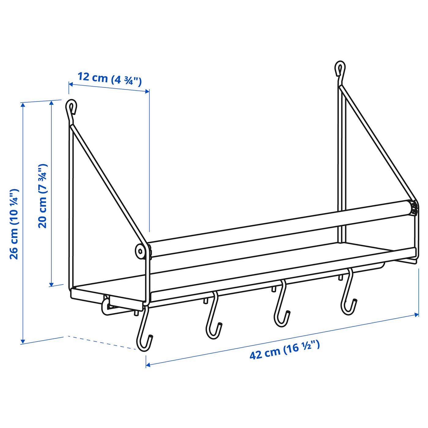 ÅKERBRUK wall organiser w hooks - IKEA