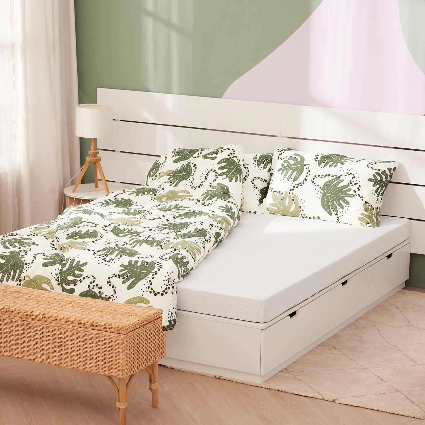 ÅKLABBEN natural latex mattress medium firm white - IKEA