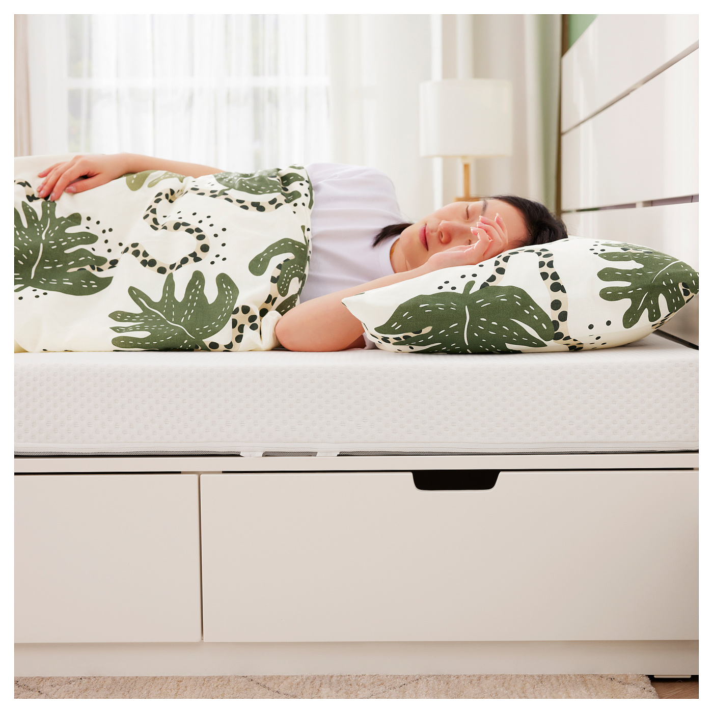ÅKLABBEN natural latex mattress medium firm white - IKEA