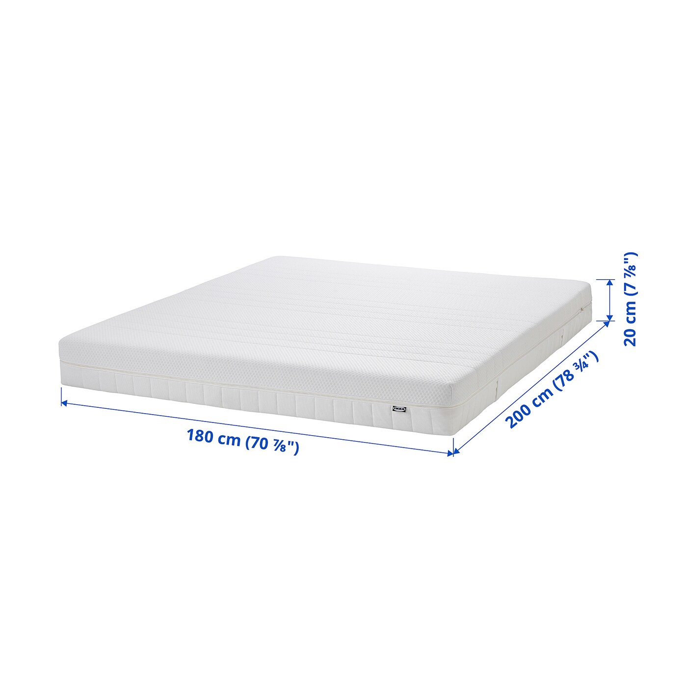 IKEA Akrehamn セミダブルマットレス ÅKREHAMN foam mattress firm/white - IKEA