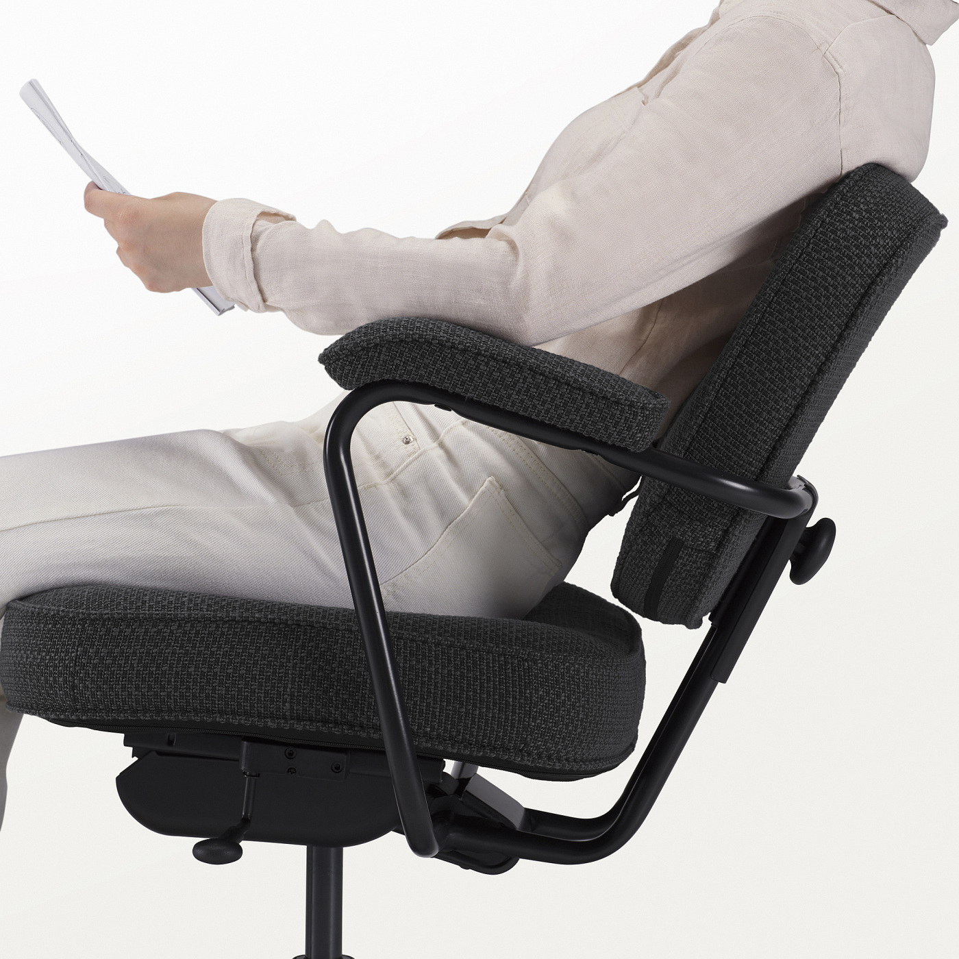 ALEFJÄLL office chair Finnaryd grey/black - IKEA