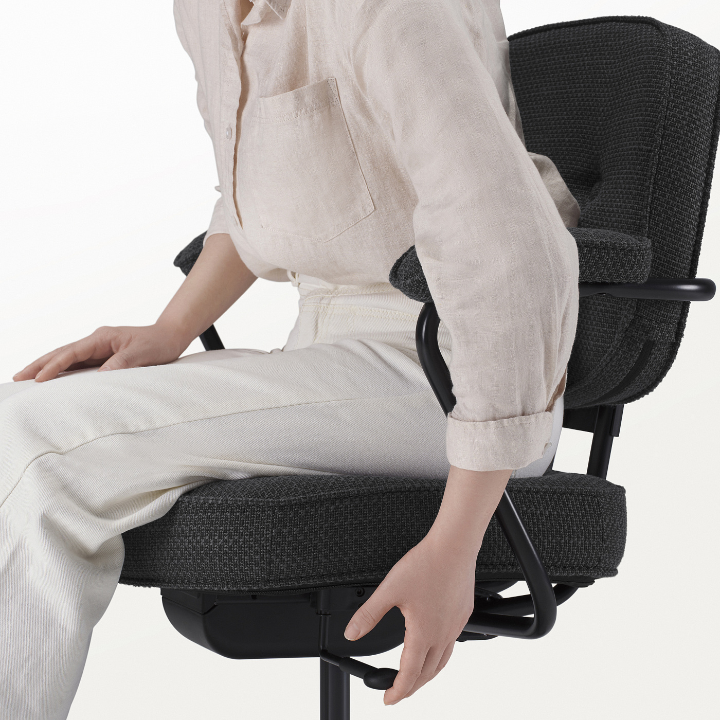 ALEFJÄLL office chair Finnaryd grey/black - IKEA