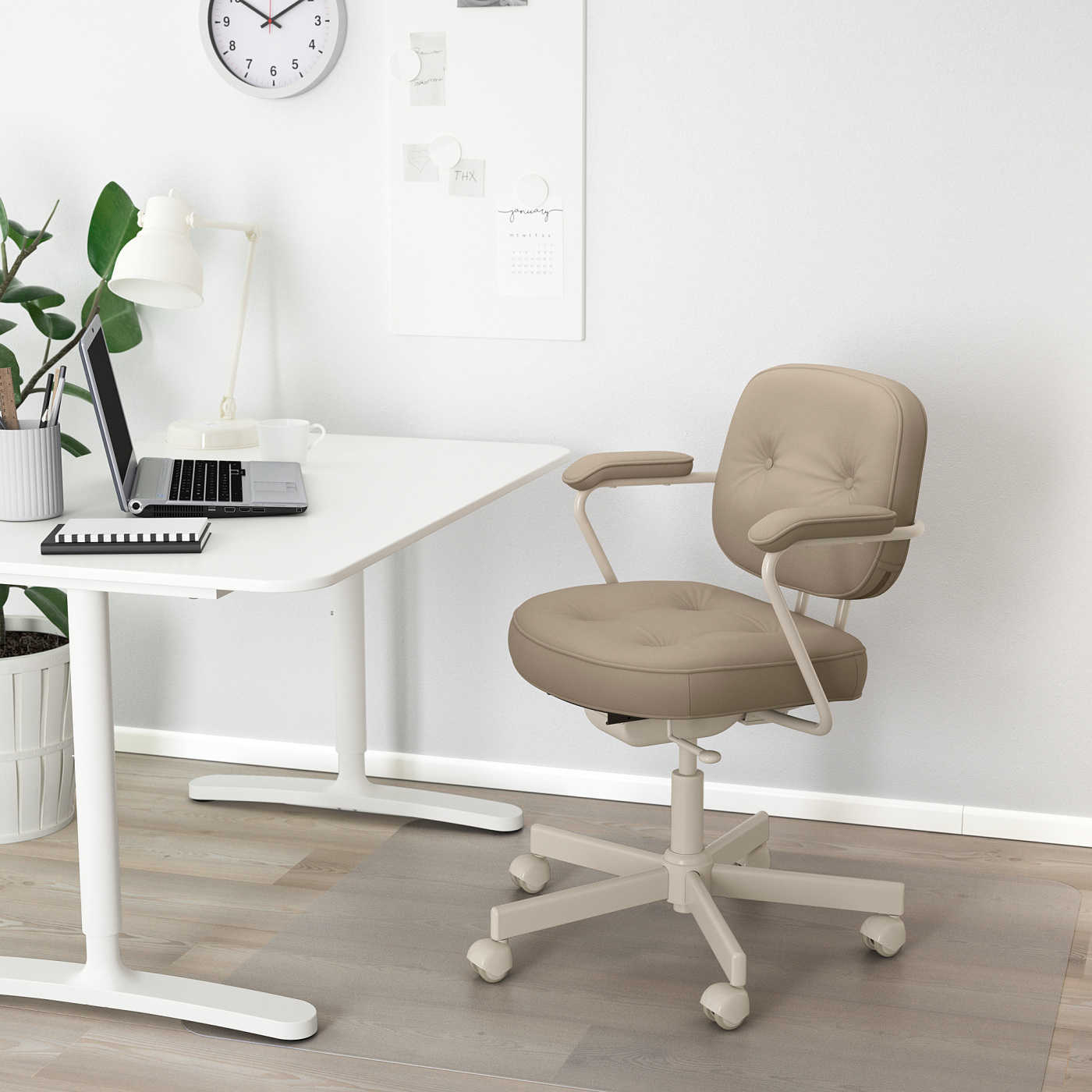 美品★ALEFJÄLL アレフィェル　IKEA グランベージュ ALEFJÄLL office chair Grann beige - IKEA