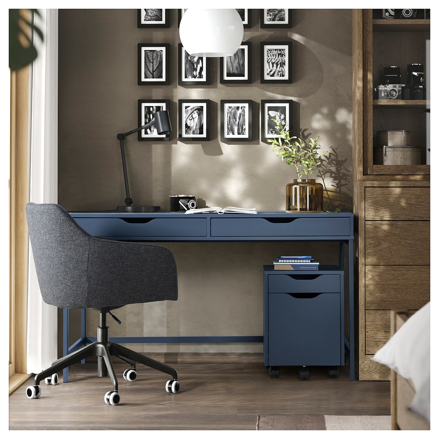 IKEA　机　青 ALEX desk grey-turquoise - IKEA