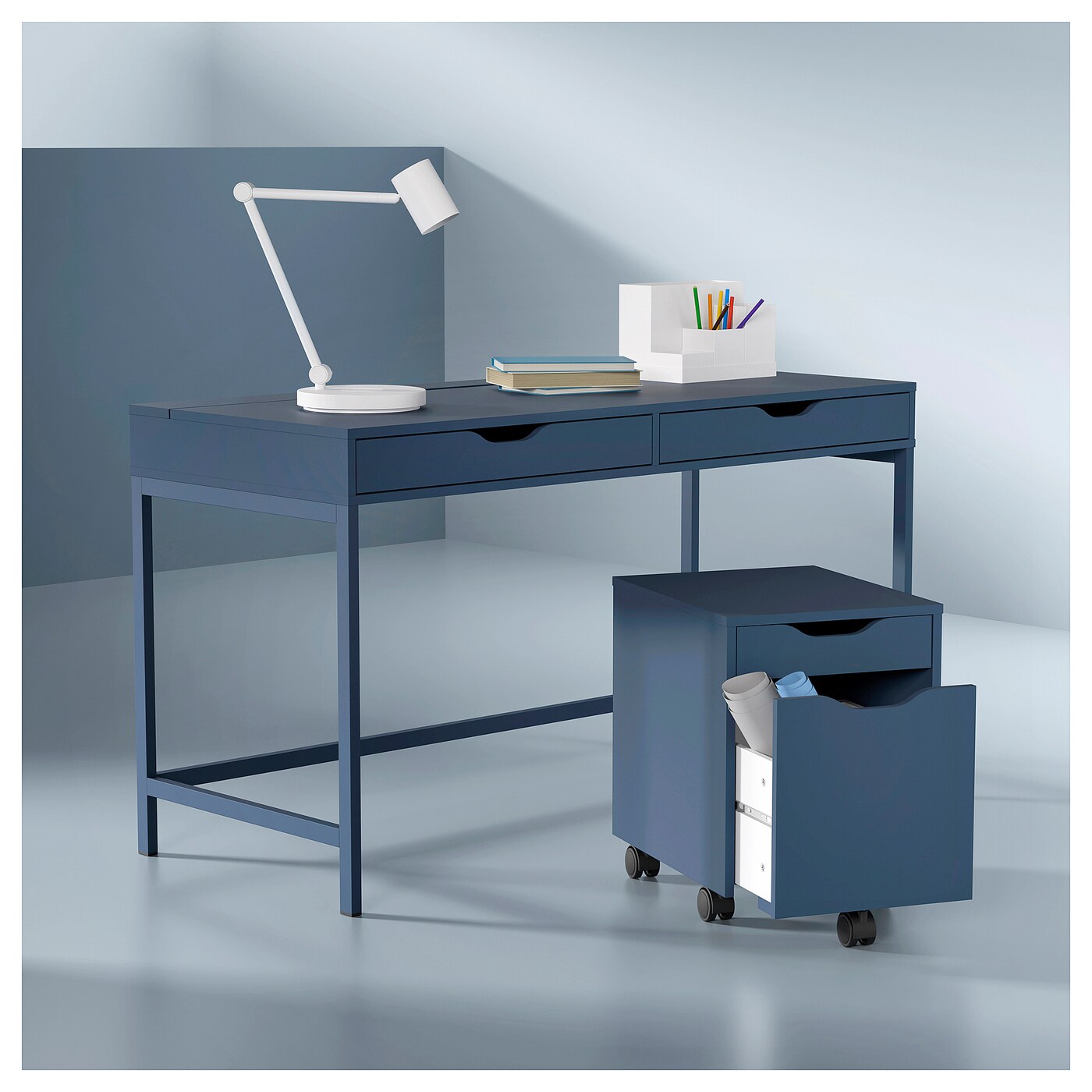 IKEA　机　青 ALEX desk black-blue - IKEA