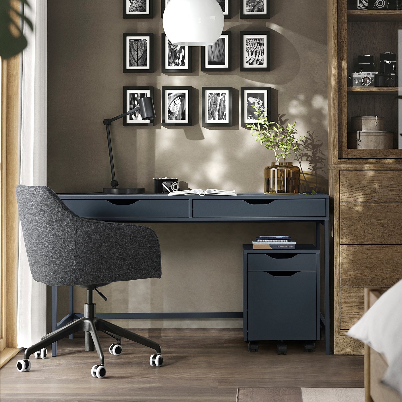 ALEX desk black-blue - IKEA