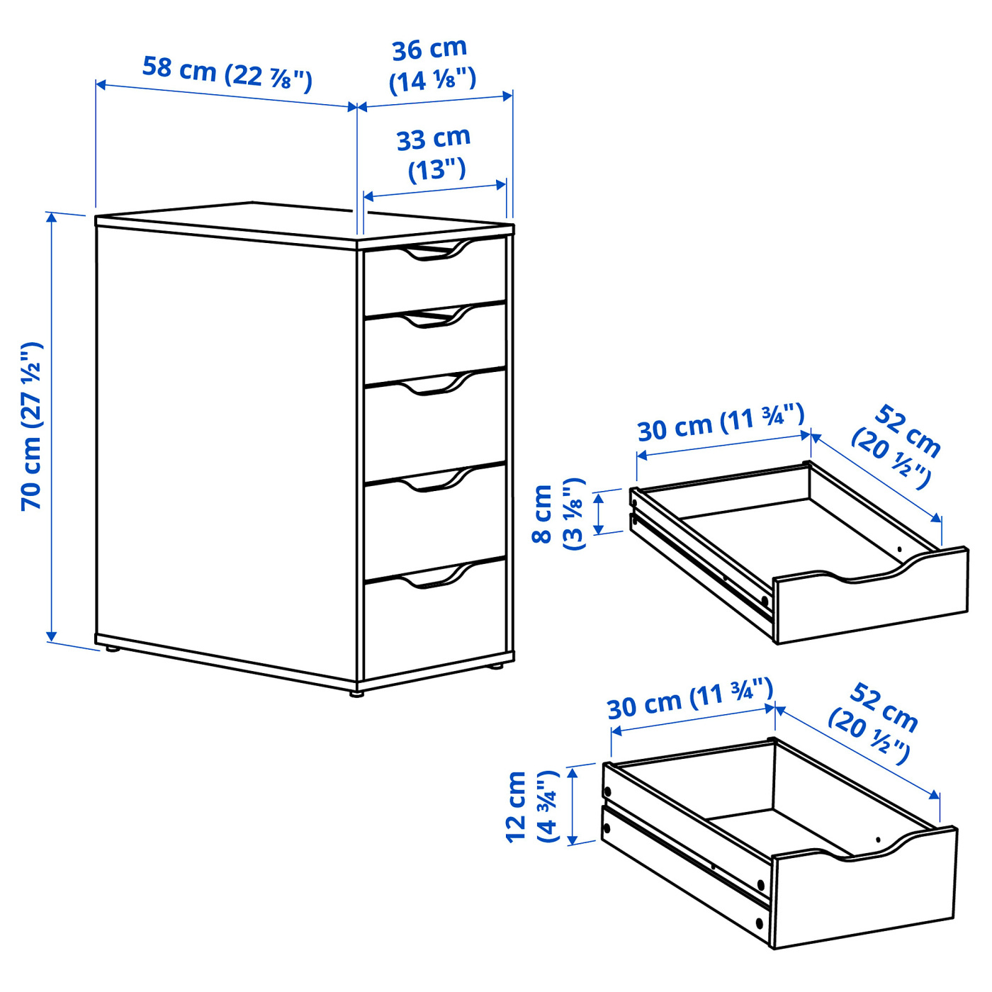 ALEX drawer unit black-blue - IKEA