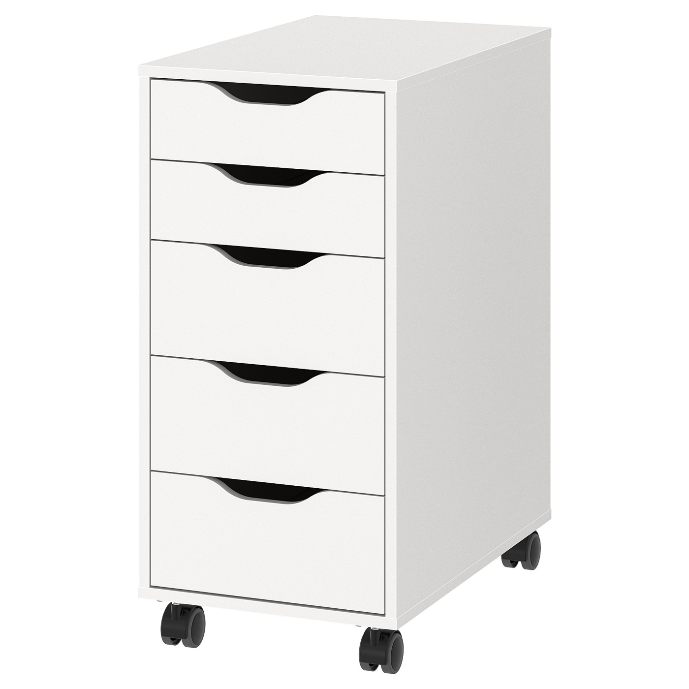 ALEX drawer unit on castors white/black - IKEA
