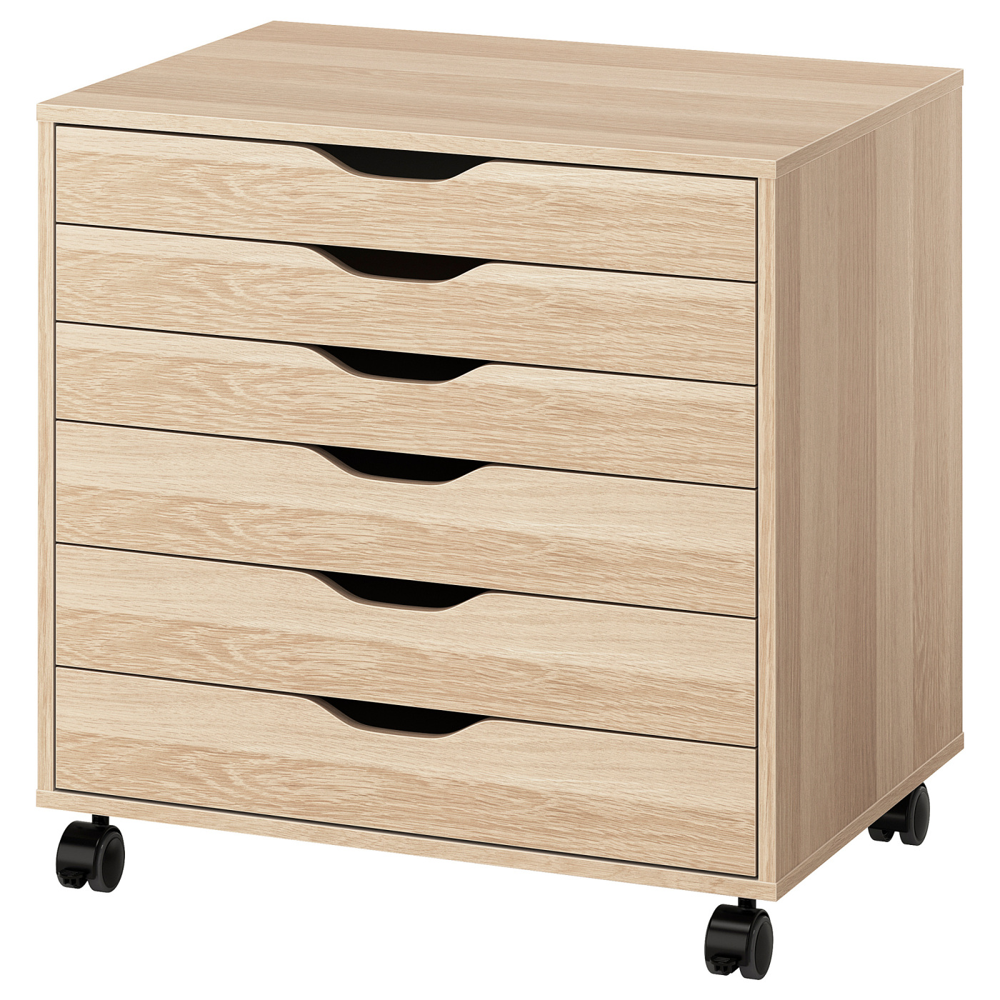 ALEX drawer unit on castors white stained/oak effect - IKEA