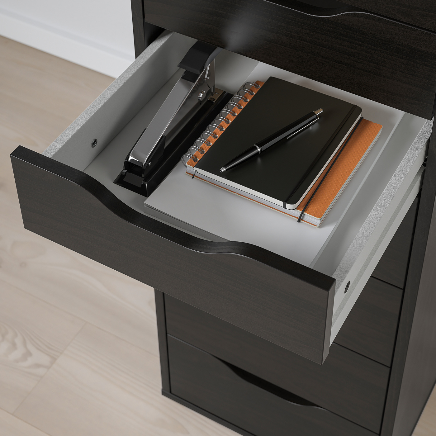 ALEX drawer unit with 9 drawers black-brown - IKEA