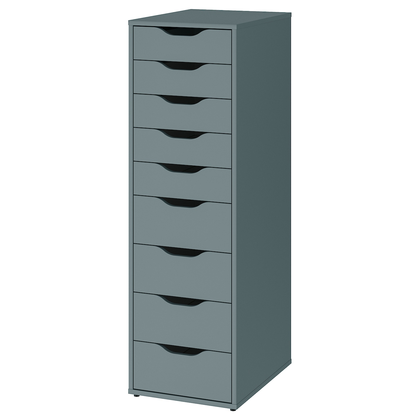 ALEX drawer unit with 9 drawers grey-turquoise - IKEA