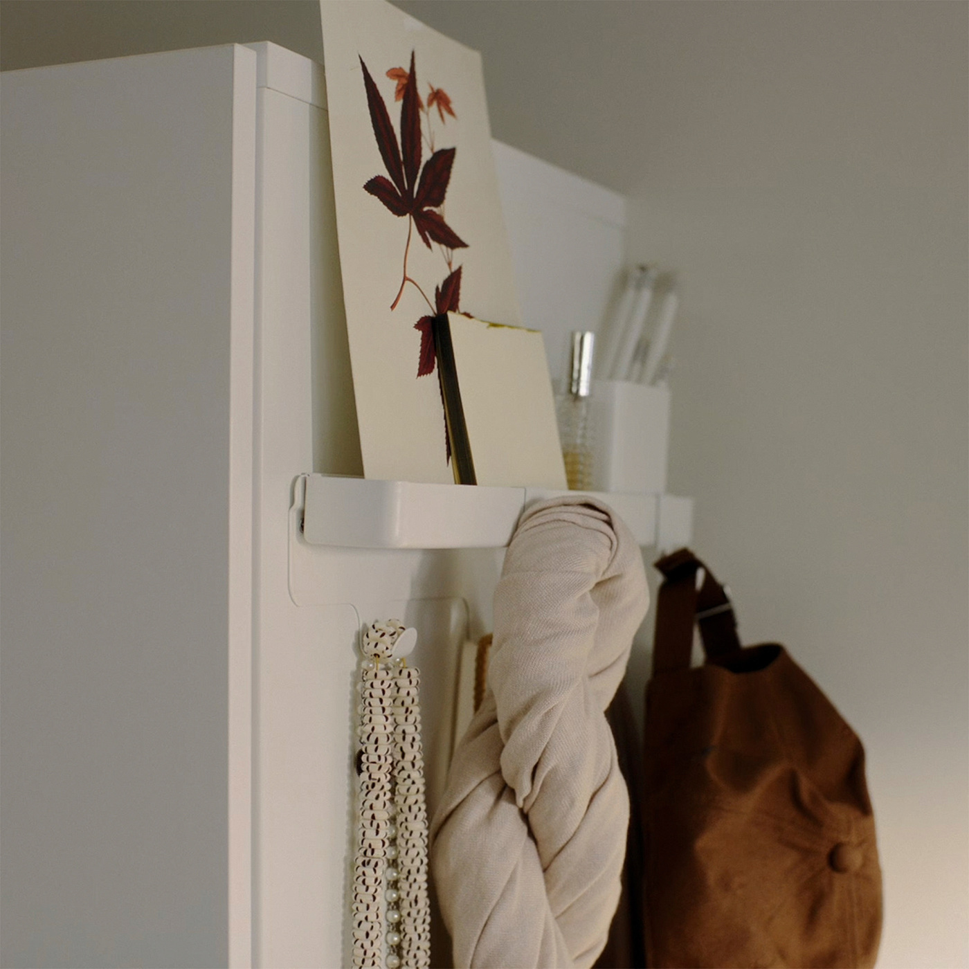 ALTARLIDEN hook rack with storage/white - IKEA