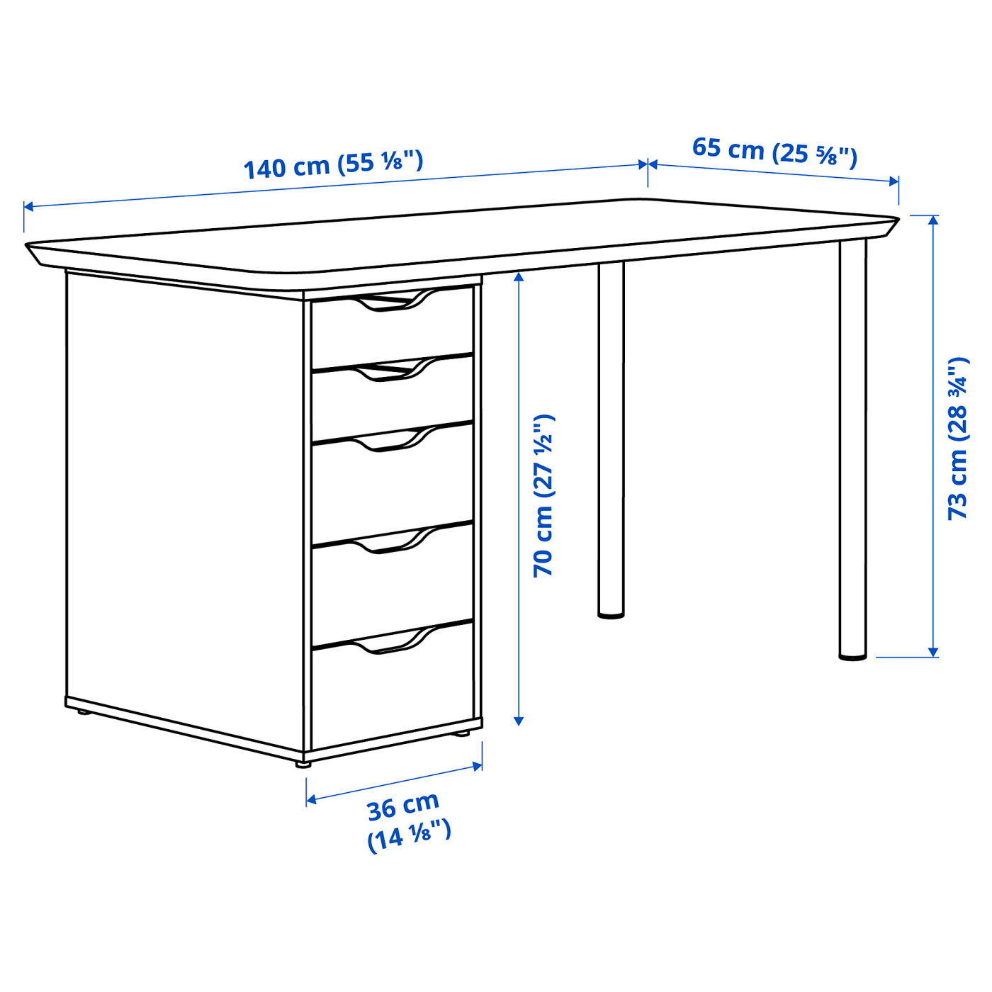 ANFALLARE / ALEX desk bamboo/black-brown - IKEA