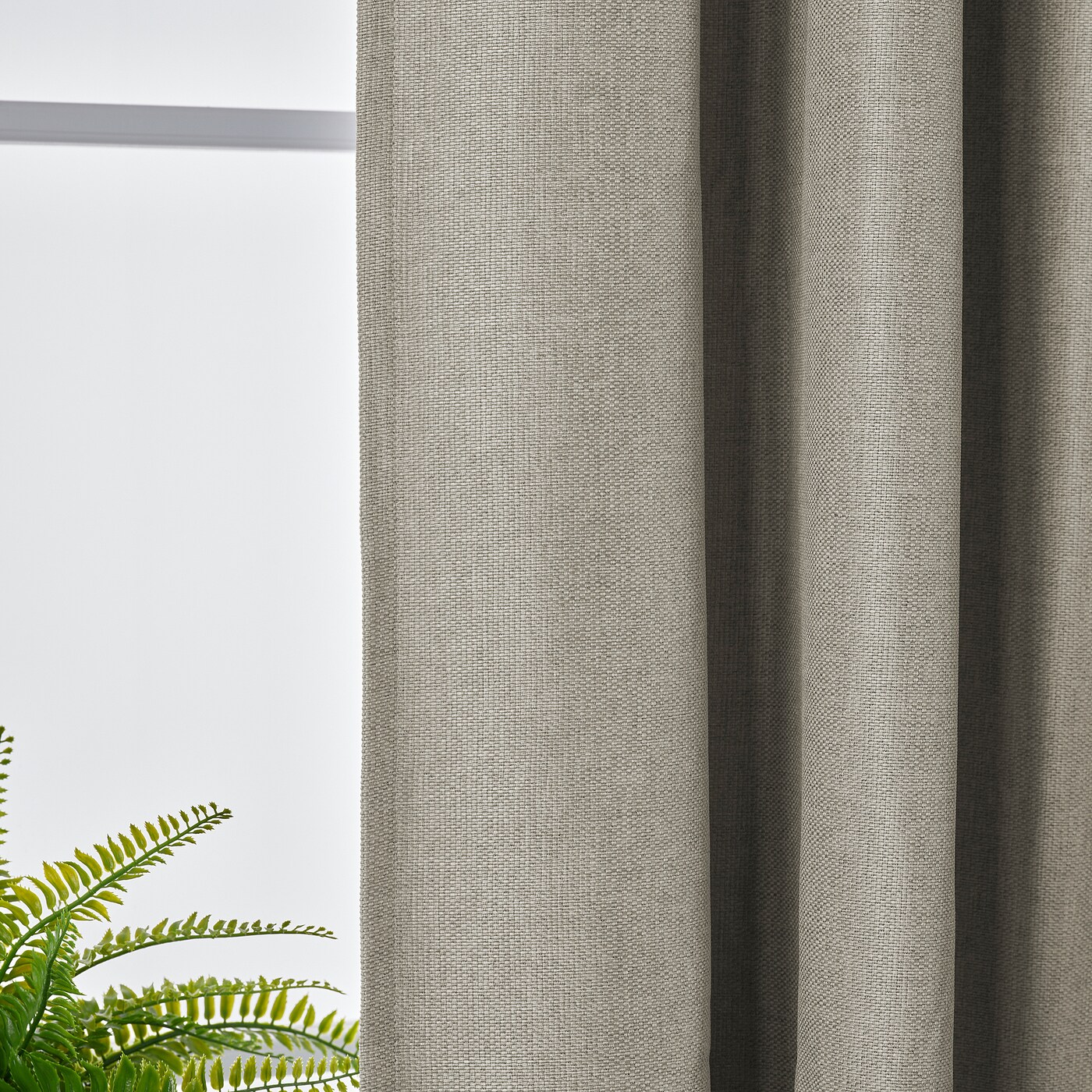 ANNAKAJSA room darkening curtains, 1 pair with heading tape/light grey - IKEA ANNAKAJSA room darkening curtains, 1 pair with heading tape/light grey - IKEA