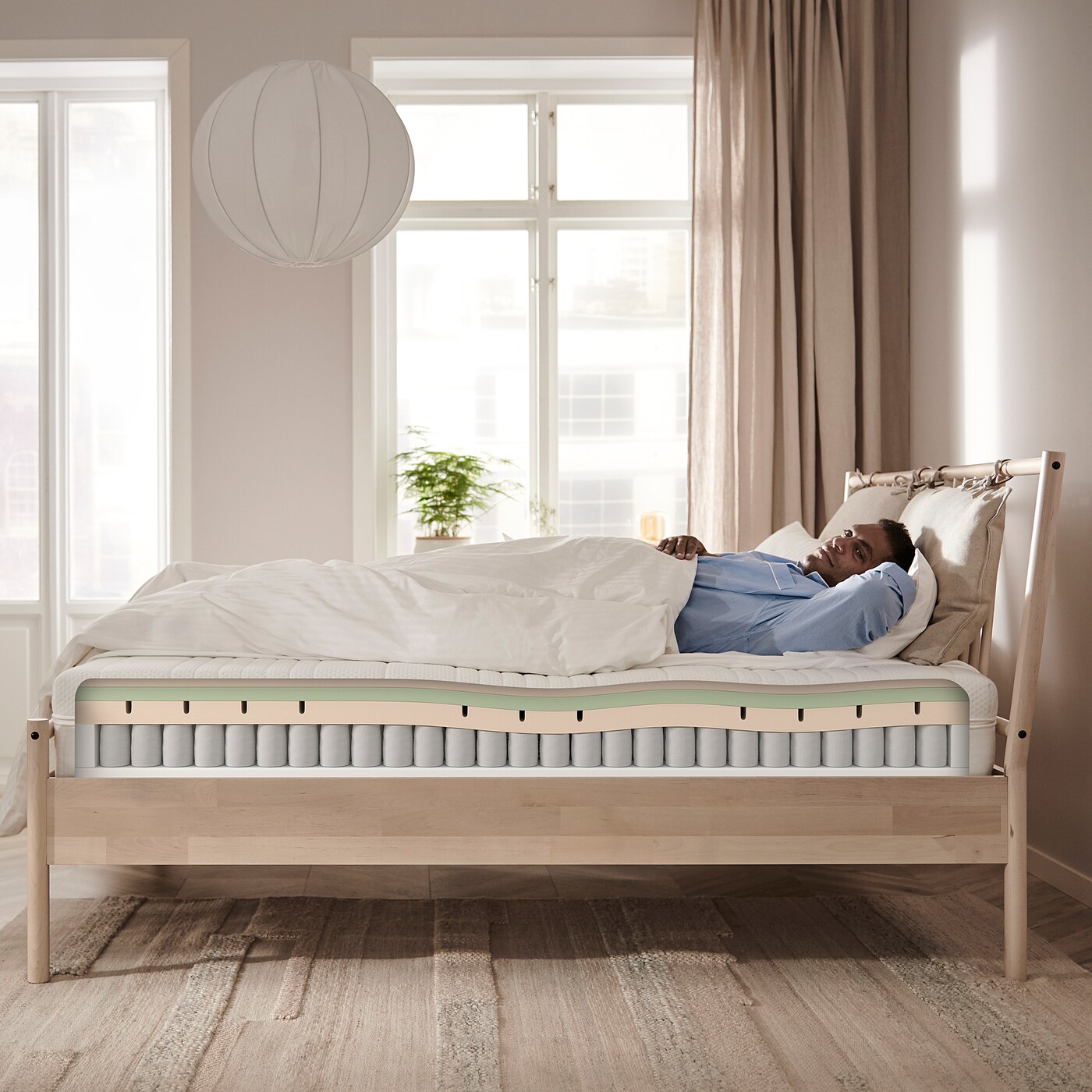 ÅNNELAND hybrid mattress firm/white - IKEA