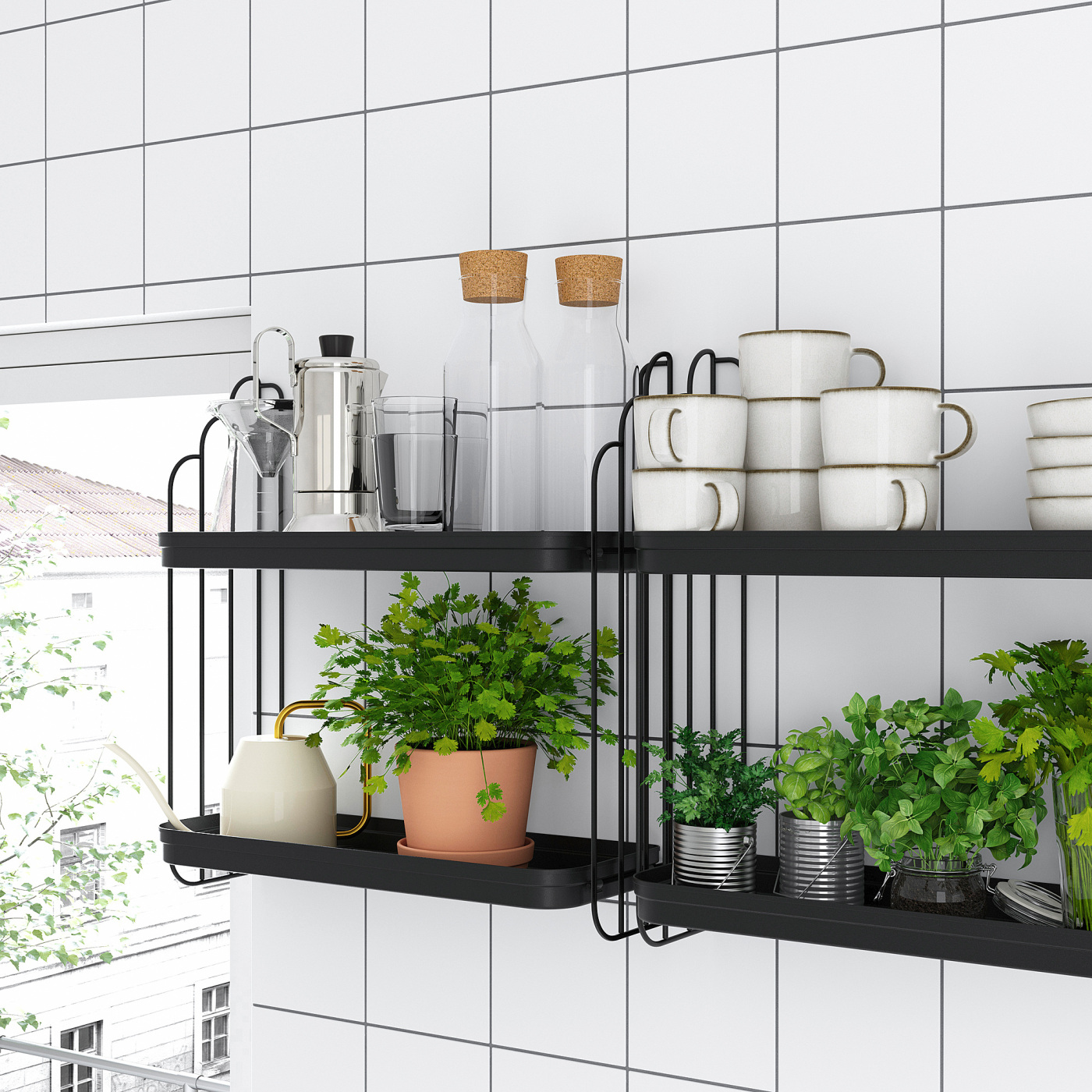 APOTEKARE wall shelf black - IKEA