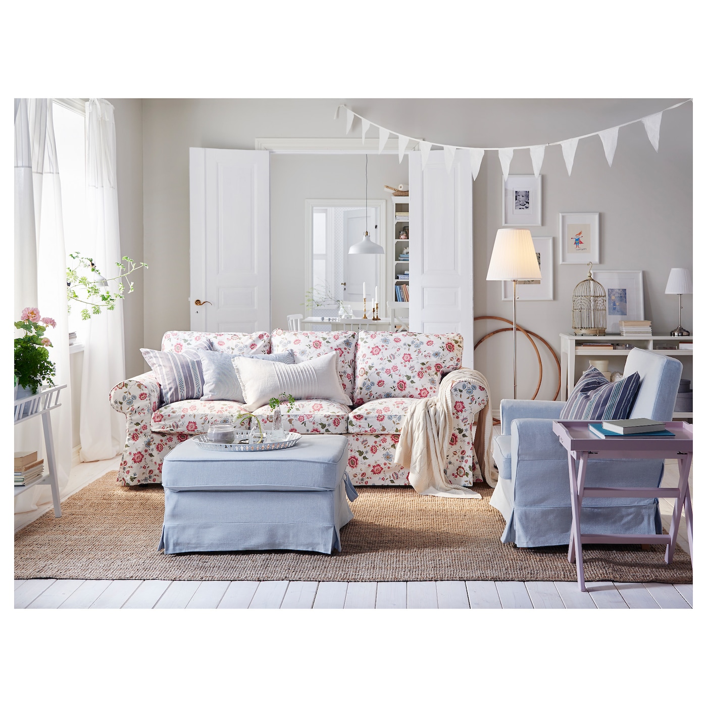 ÅRSTID floor lamp nickel-plated/white - IKEA