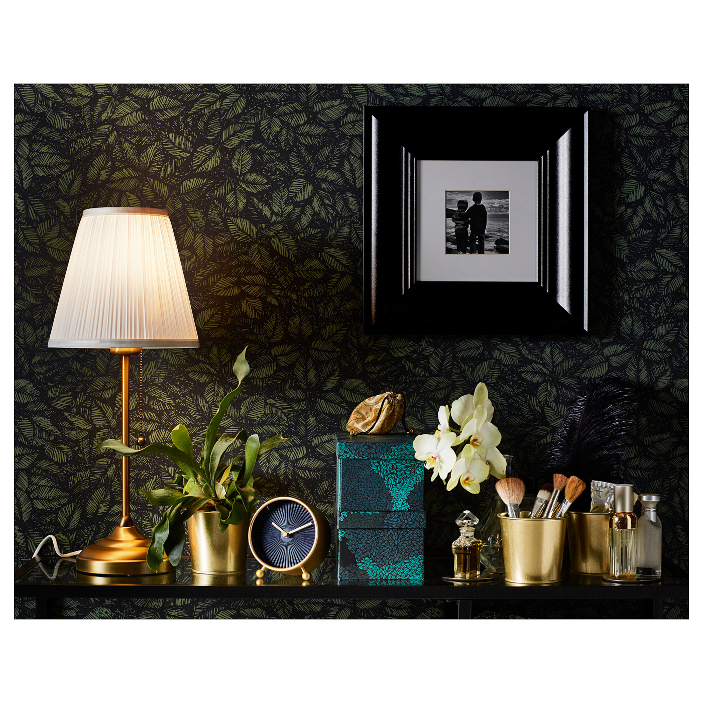 ÅRSTID table lamp brass/white - IKEA