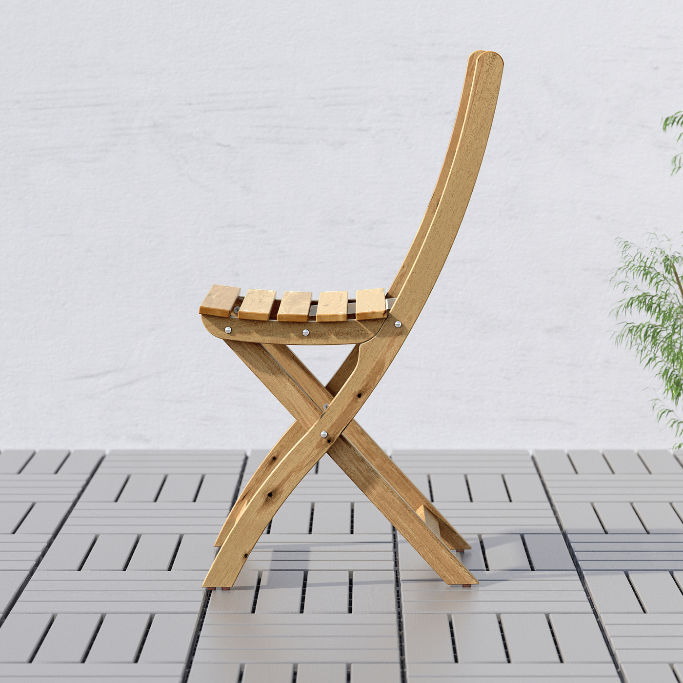 希少　IKEA TUNHOLMEN ガーデンチェア 2脚セット アルミ ASKHOLMEN table and 2 folding chairs, outdoor, dark-brown/Frösön