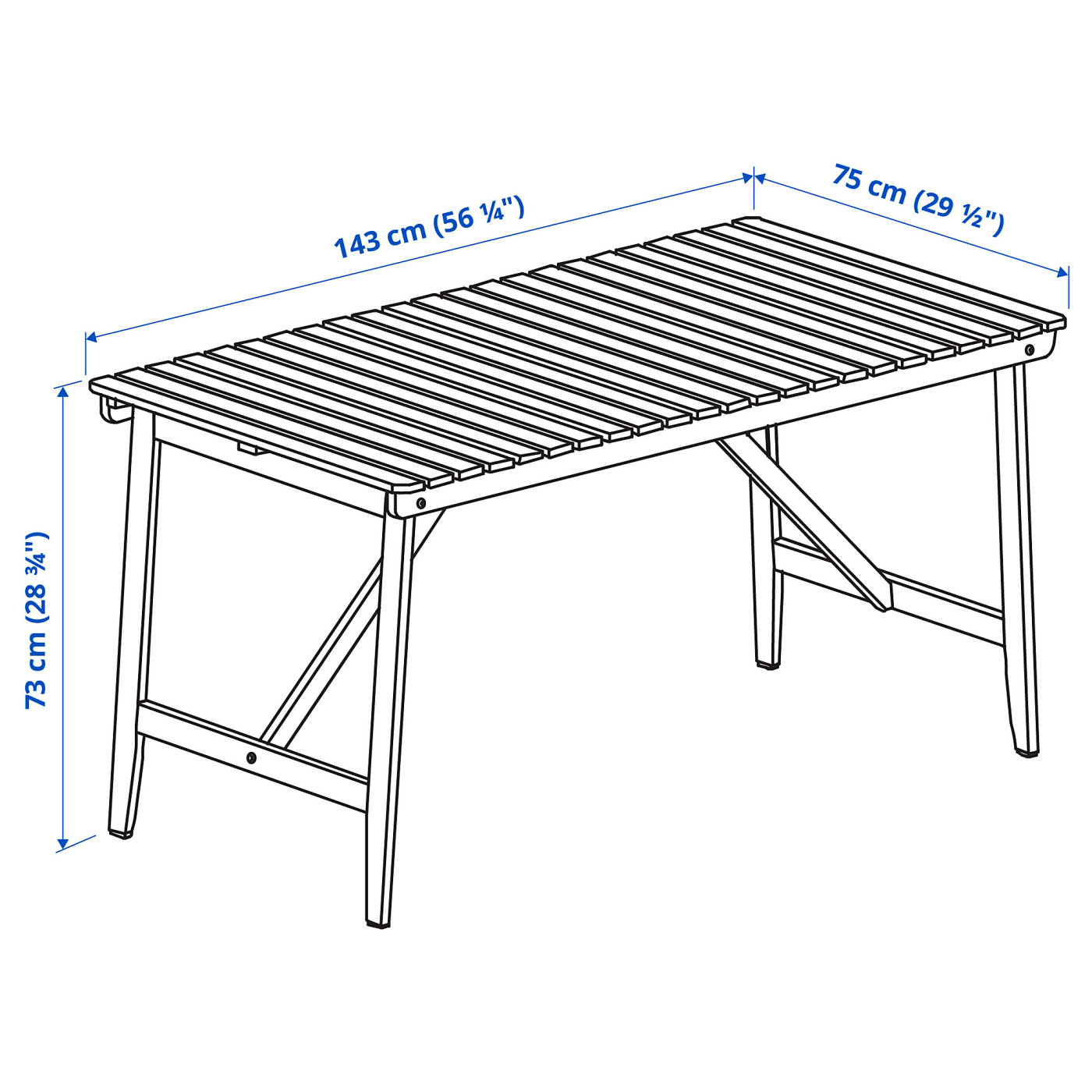 ASKHOLMEN table, outdoor acacia - IKEA
