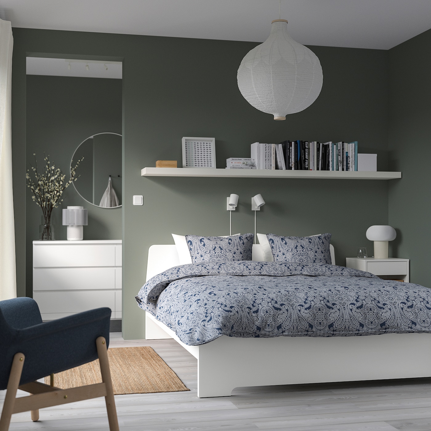 ASKVOLL bed frame white - IKEA