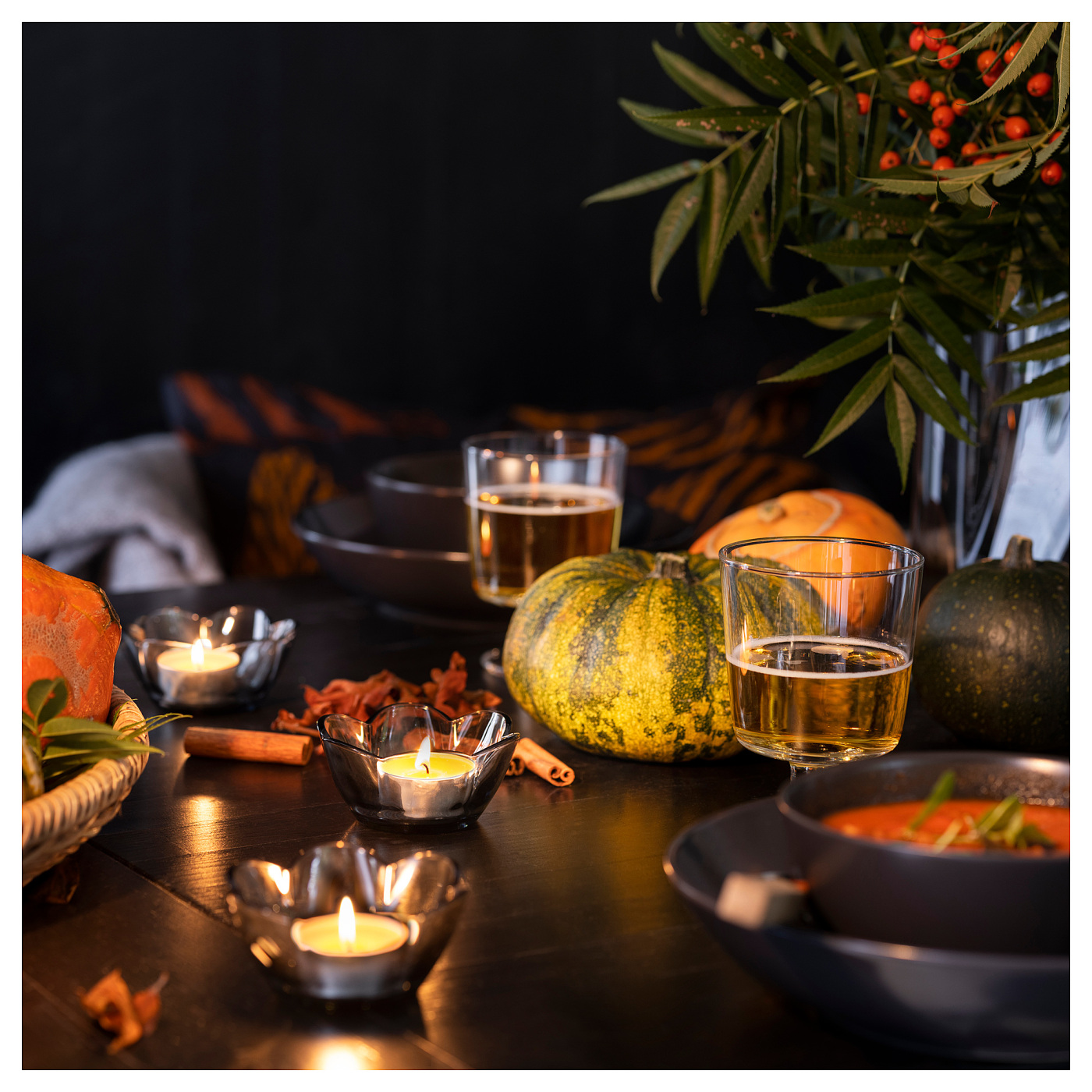 ASPSKOG scented tealight Spiced pumpkin/orange - IKEA