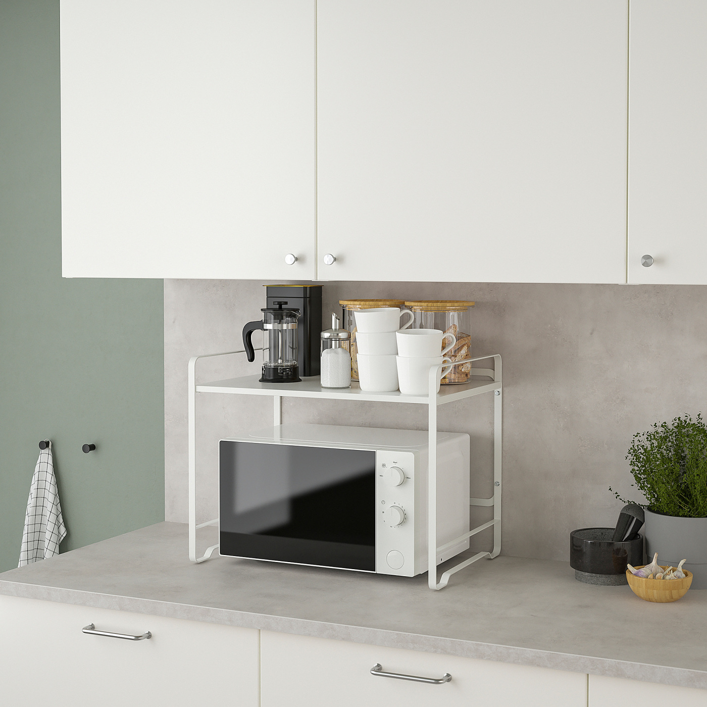 AVSTEG kitchen countertop rack white - IKEA