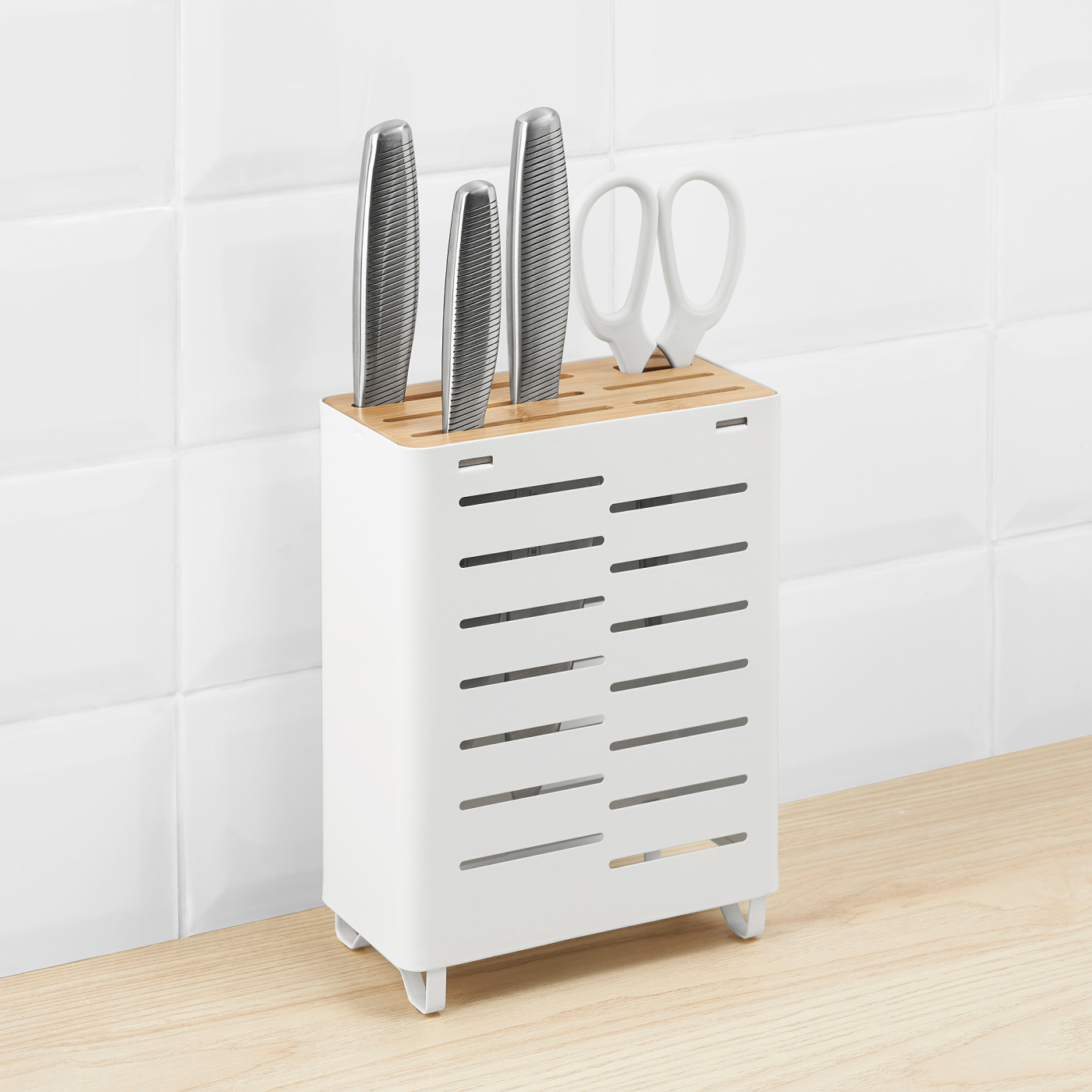 AVSTEG knife holder bamboo/white - IKEA