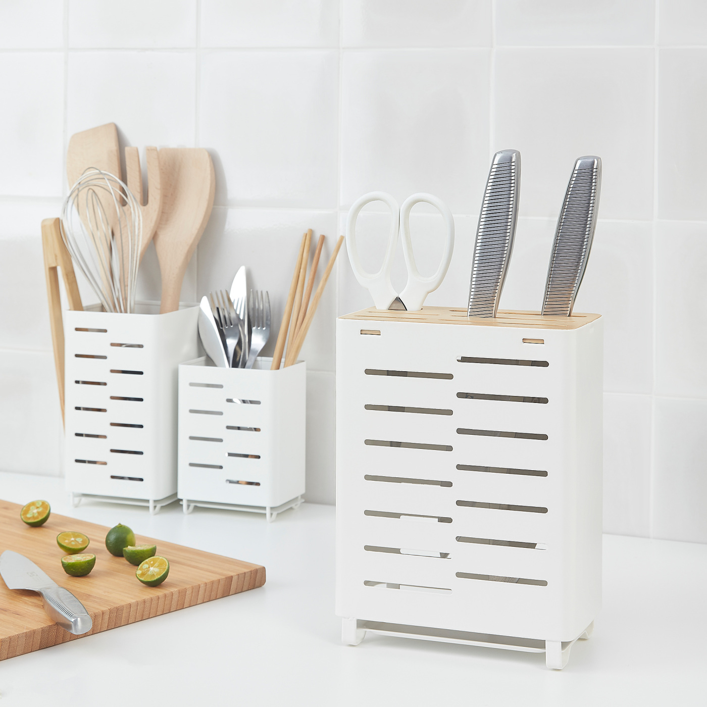 AVSTEG knife holder bamboo/white - IKEA