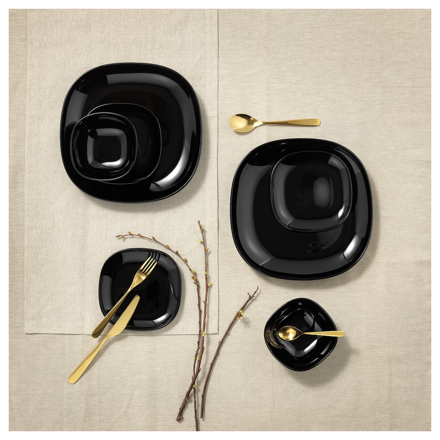 BACKIG deep plate black - IKEA