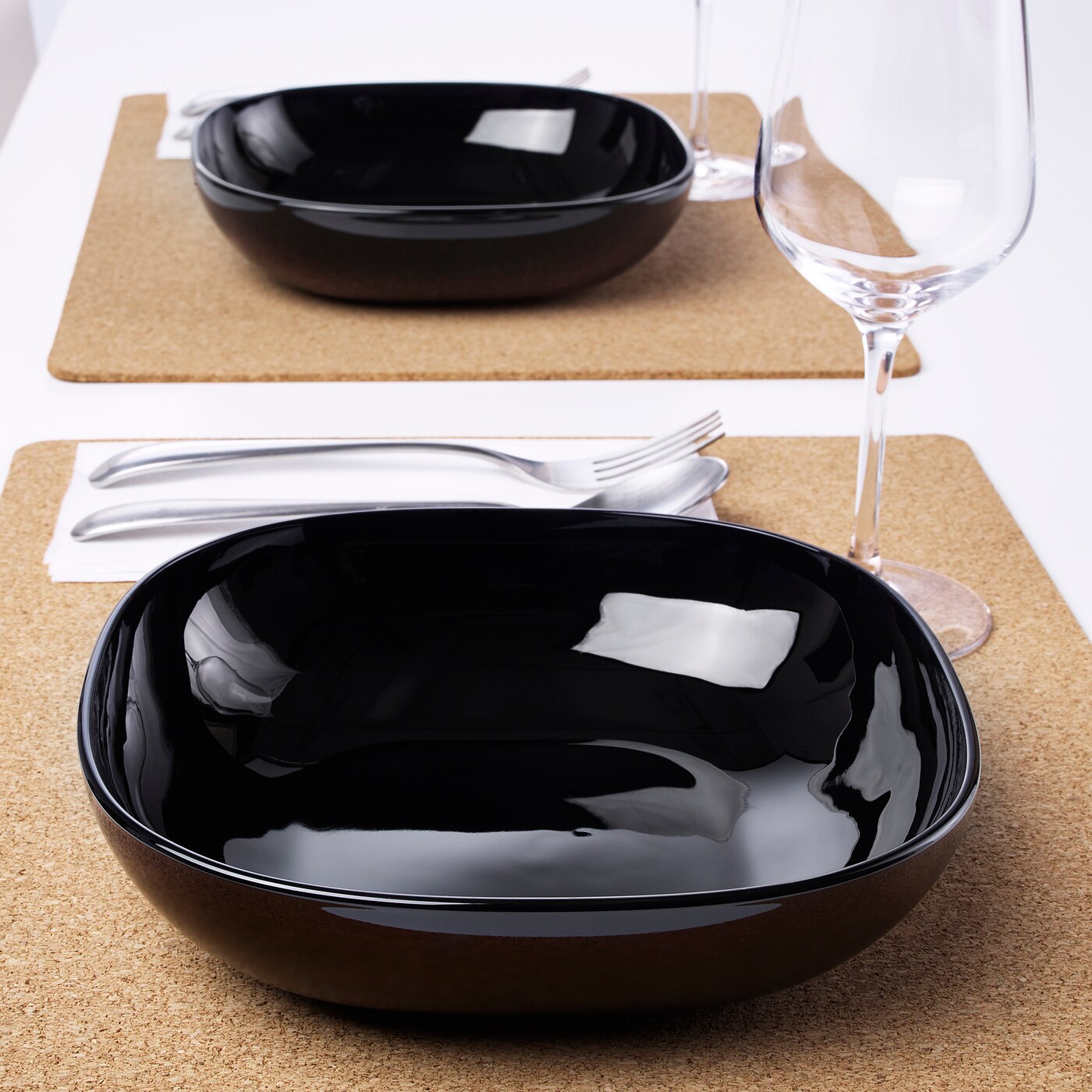 BACKIG deep plate black - IKEA