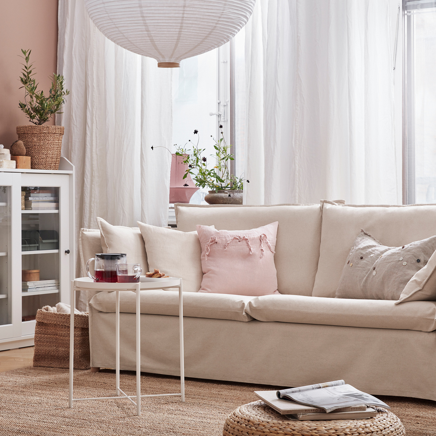 BACKSÄLEN 3-seat sofa Katorp natural - IKEA