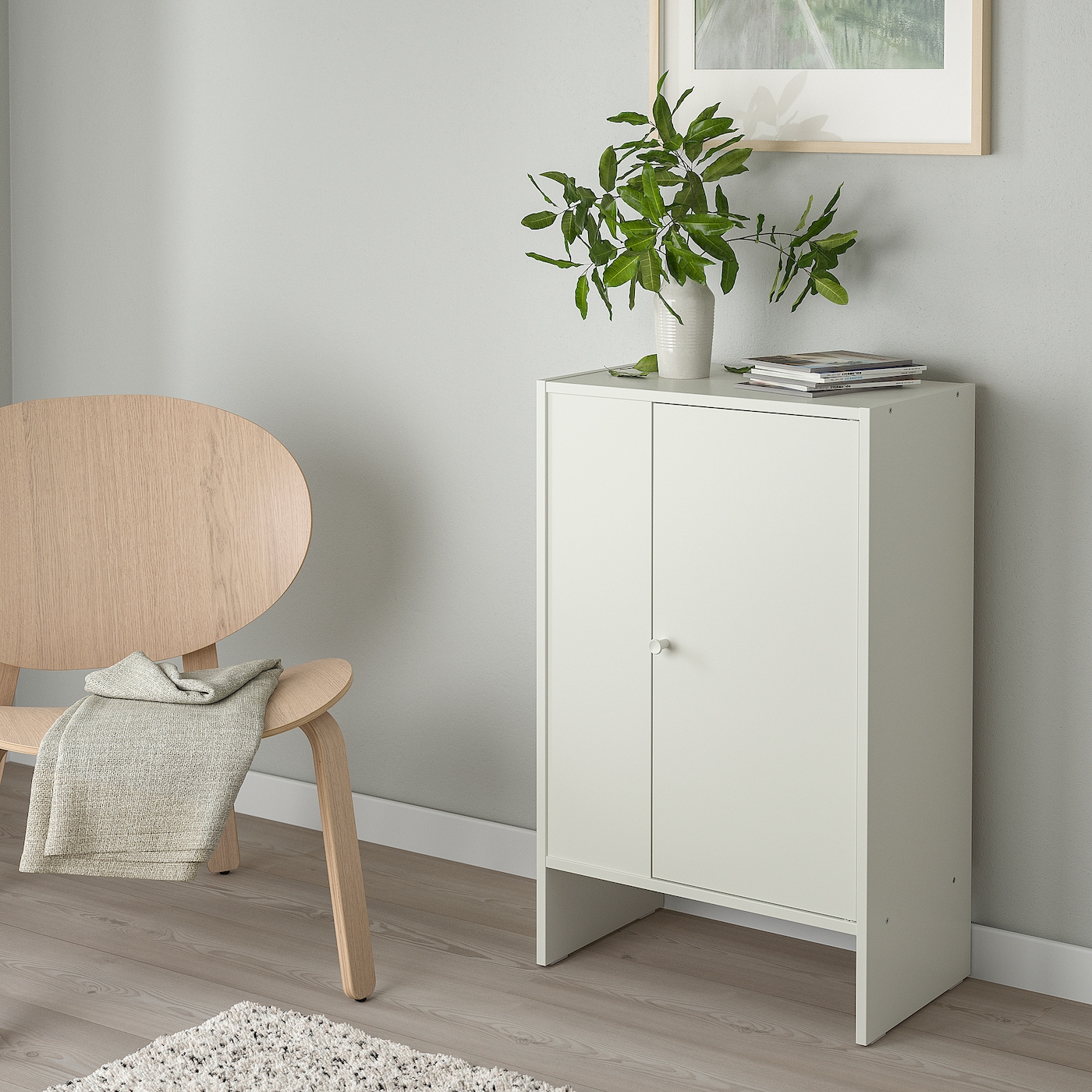 IKEA KNUTBOホワイト / DIRIGERA セット DRÖNA box white/check pattern - IKEA