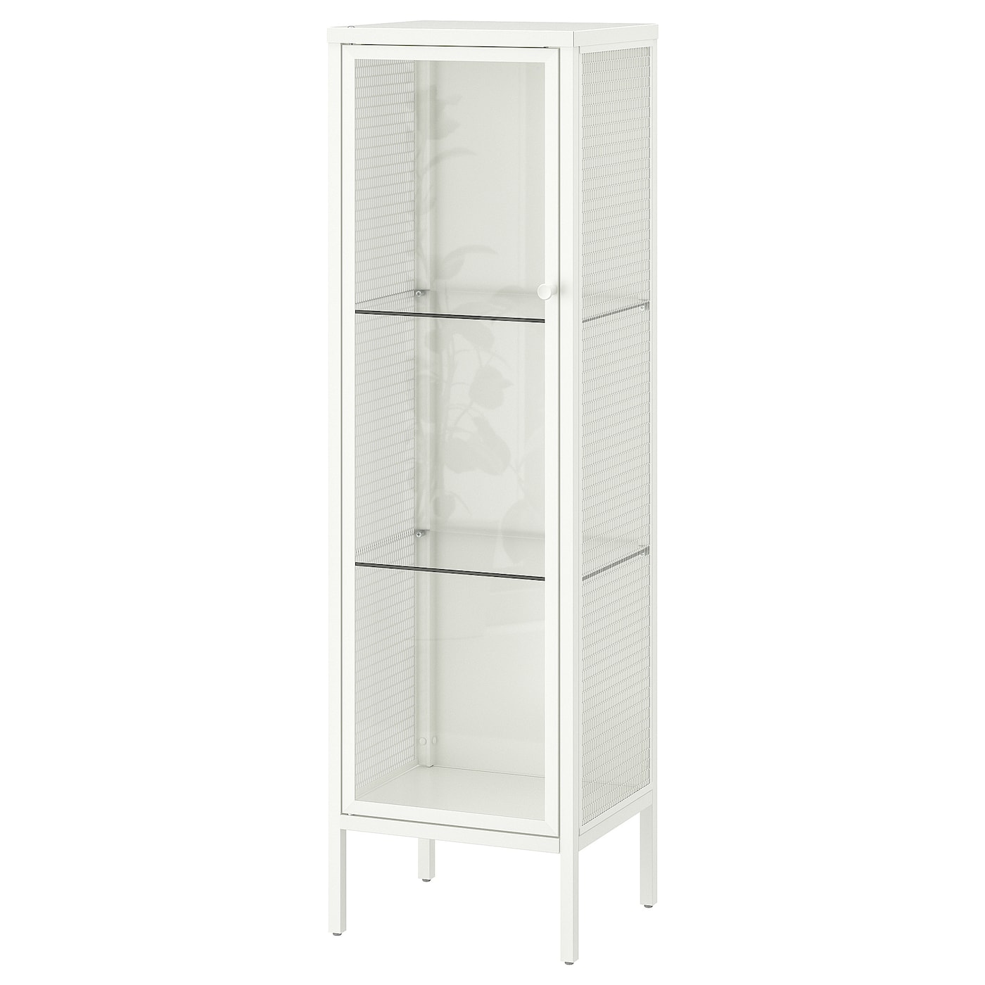 BAGGEBO cabinet with glass doors metal white IKEA